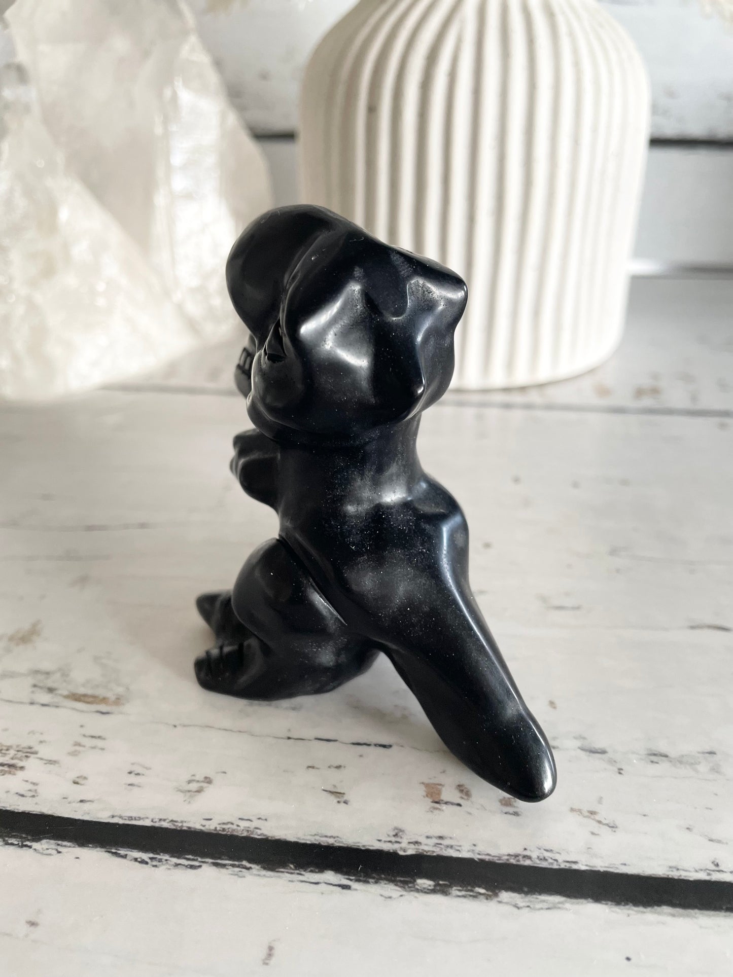 Black Obsidian Dinosaur