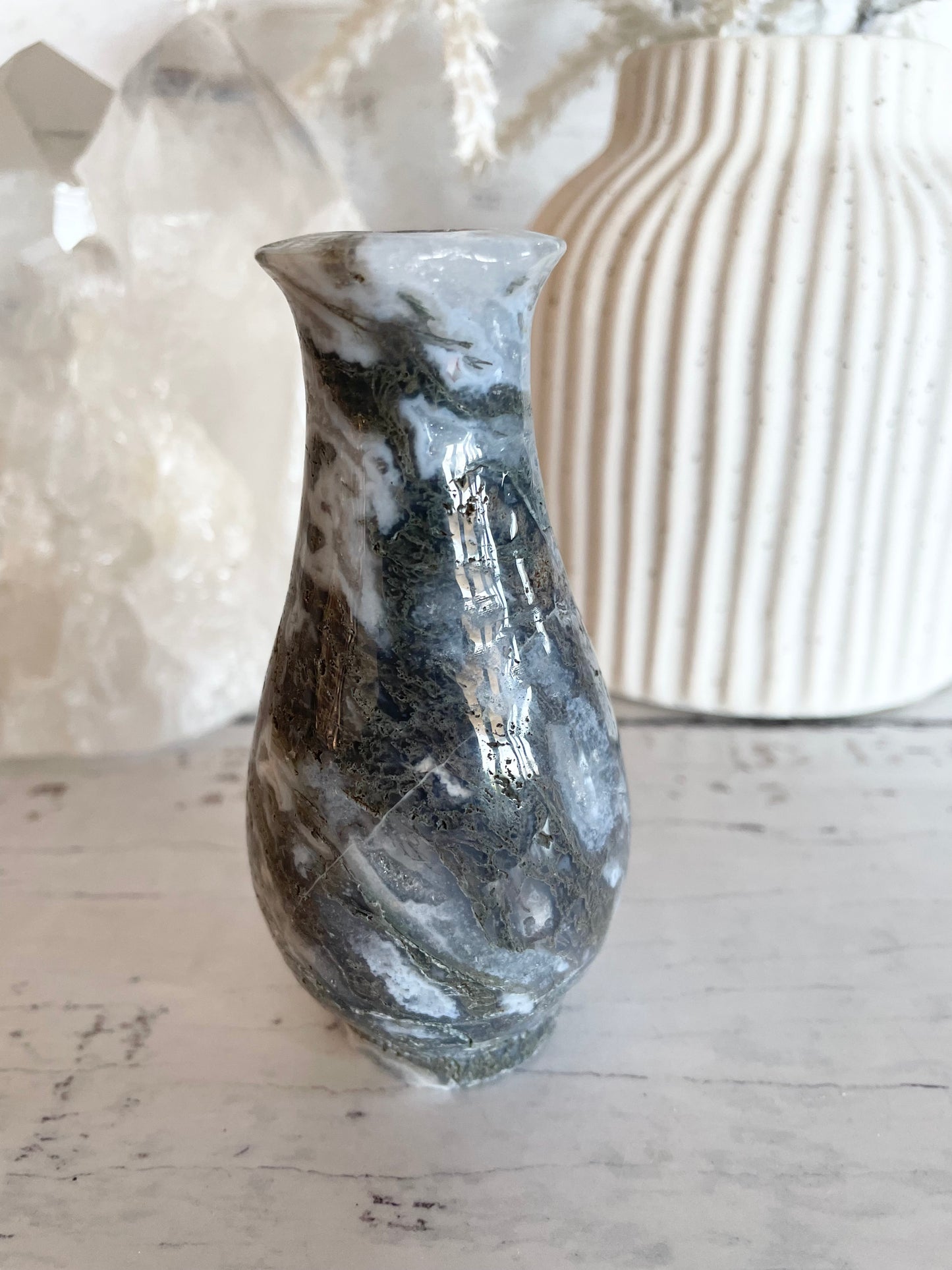 Moss Agate Urn