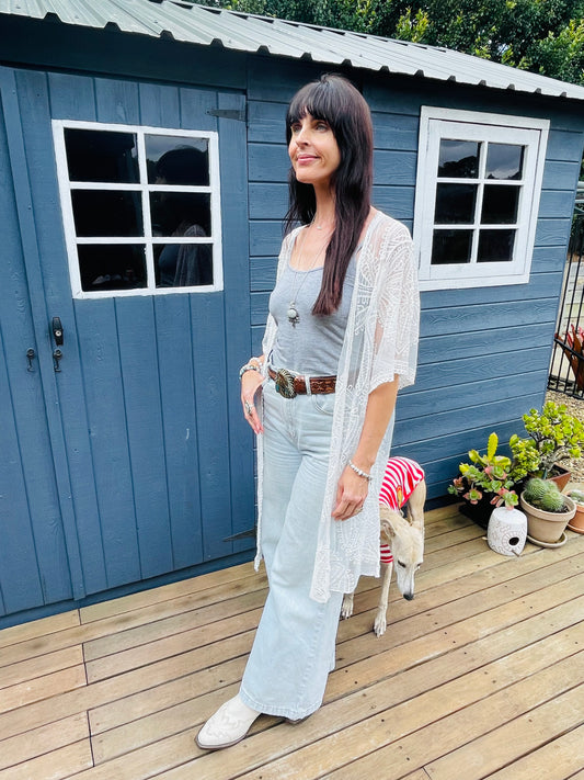 White Lace Duster ~ one size 6-16