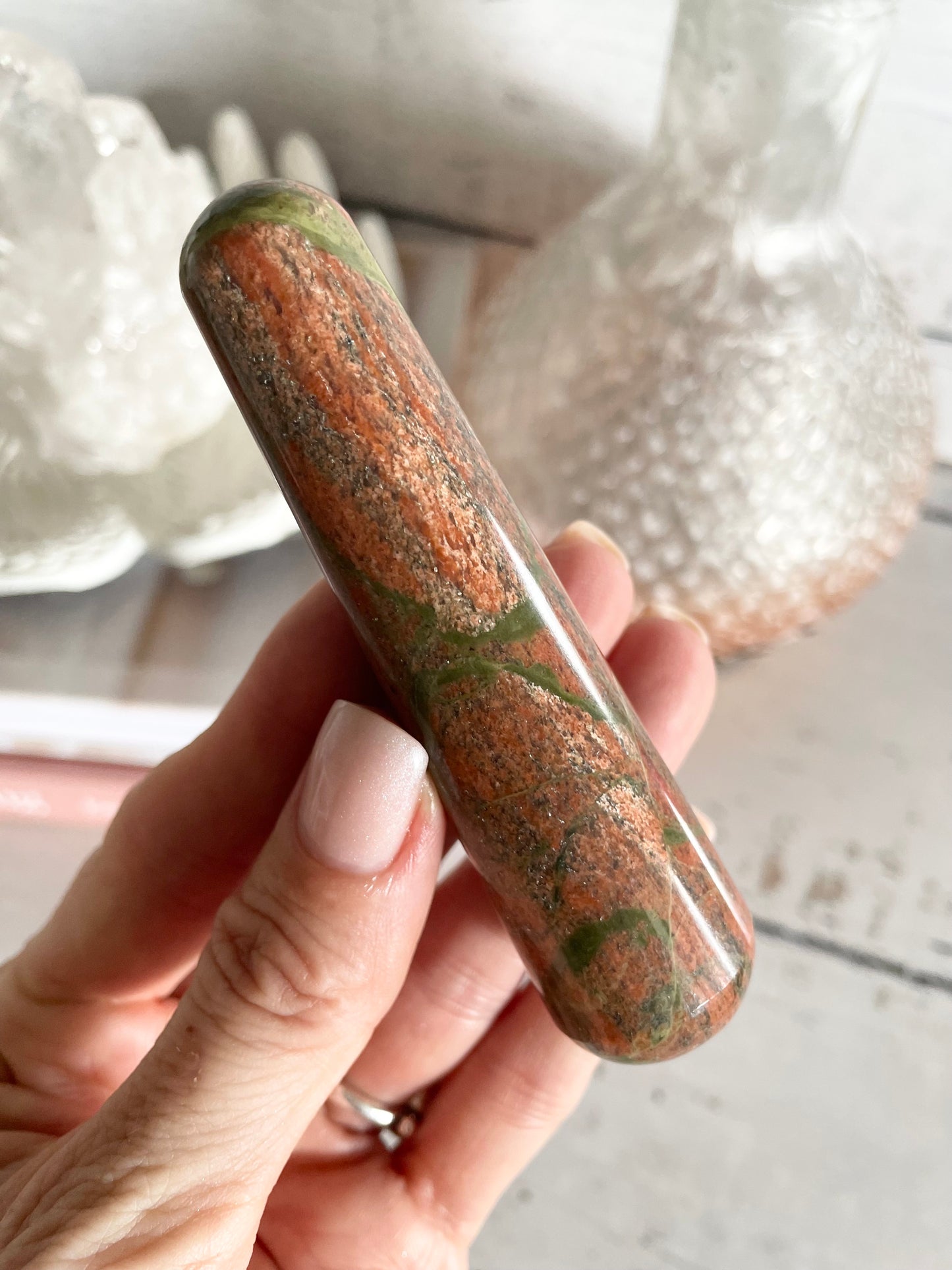 Unakite Healing/Massage Wand