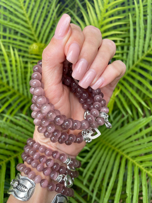 Light Pink Cat’s Eye Healing Bracelet