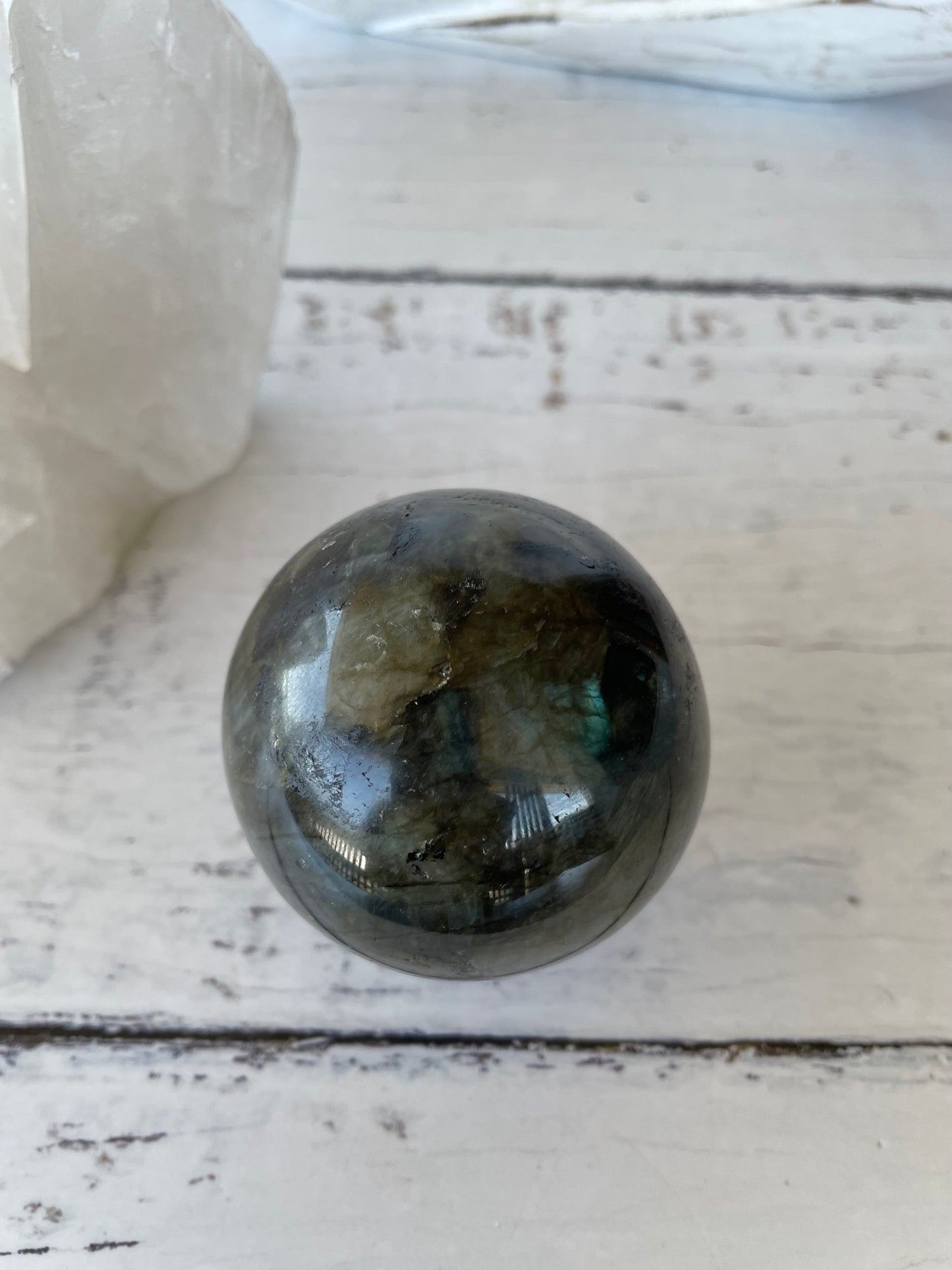 Labradorite Sphere Includes Holder