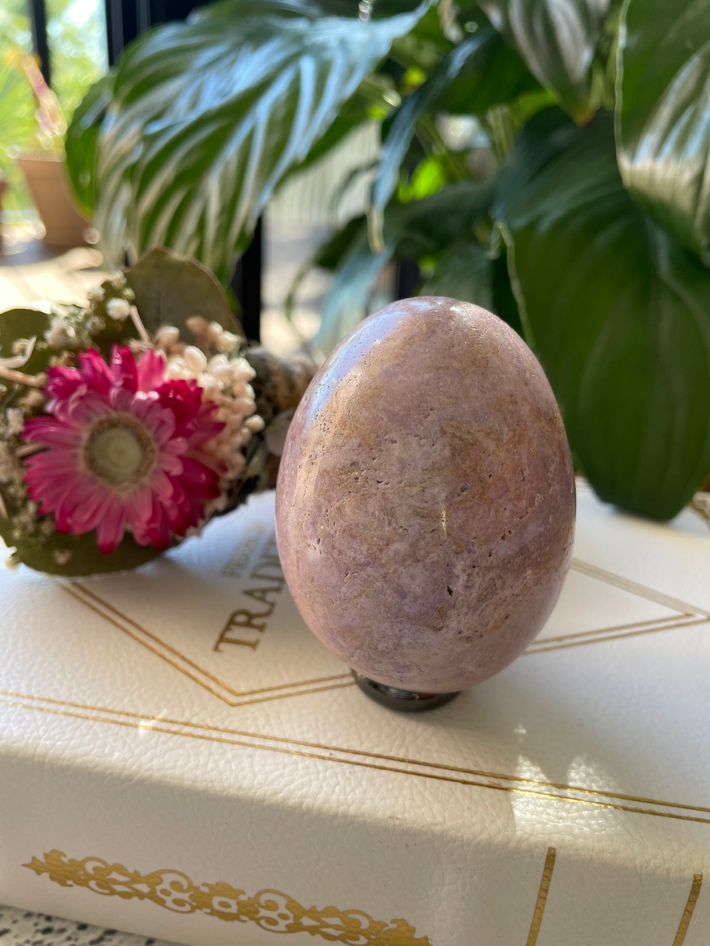 Phosphosiderite/Hope Stone Egg with holder