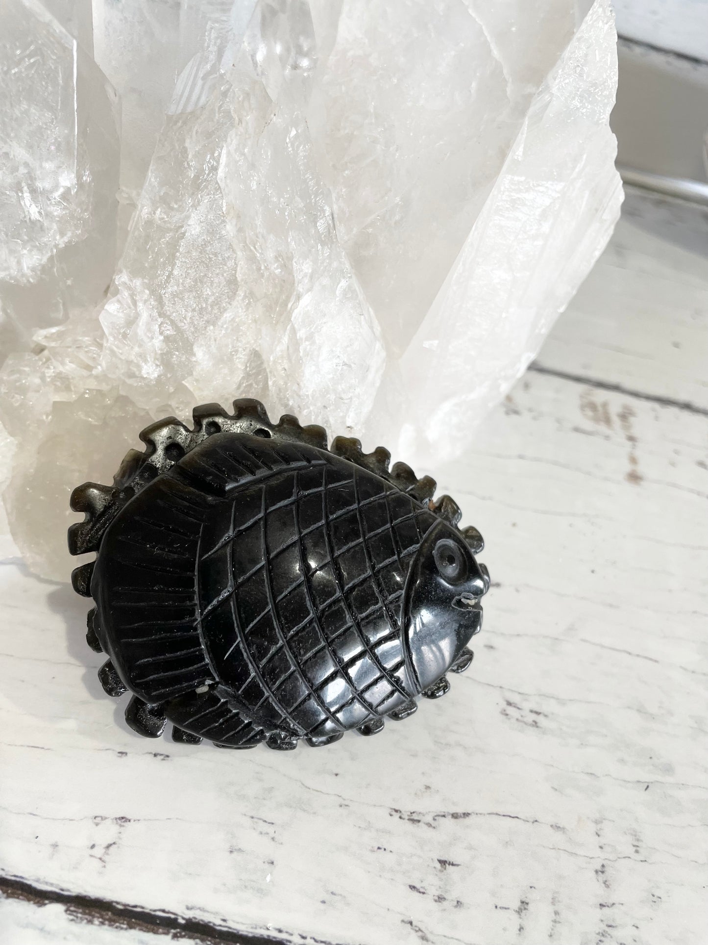 Golden Obsidian Fish