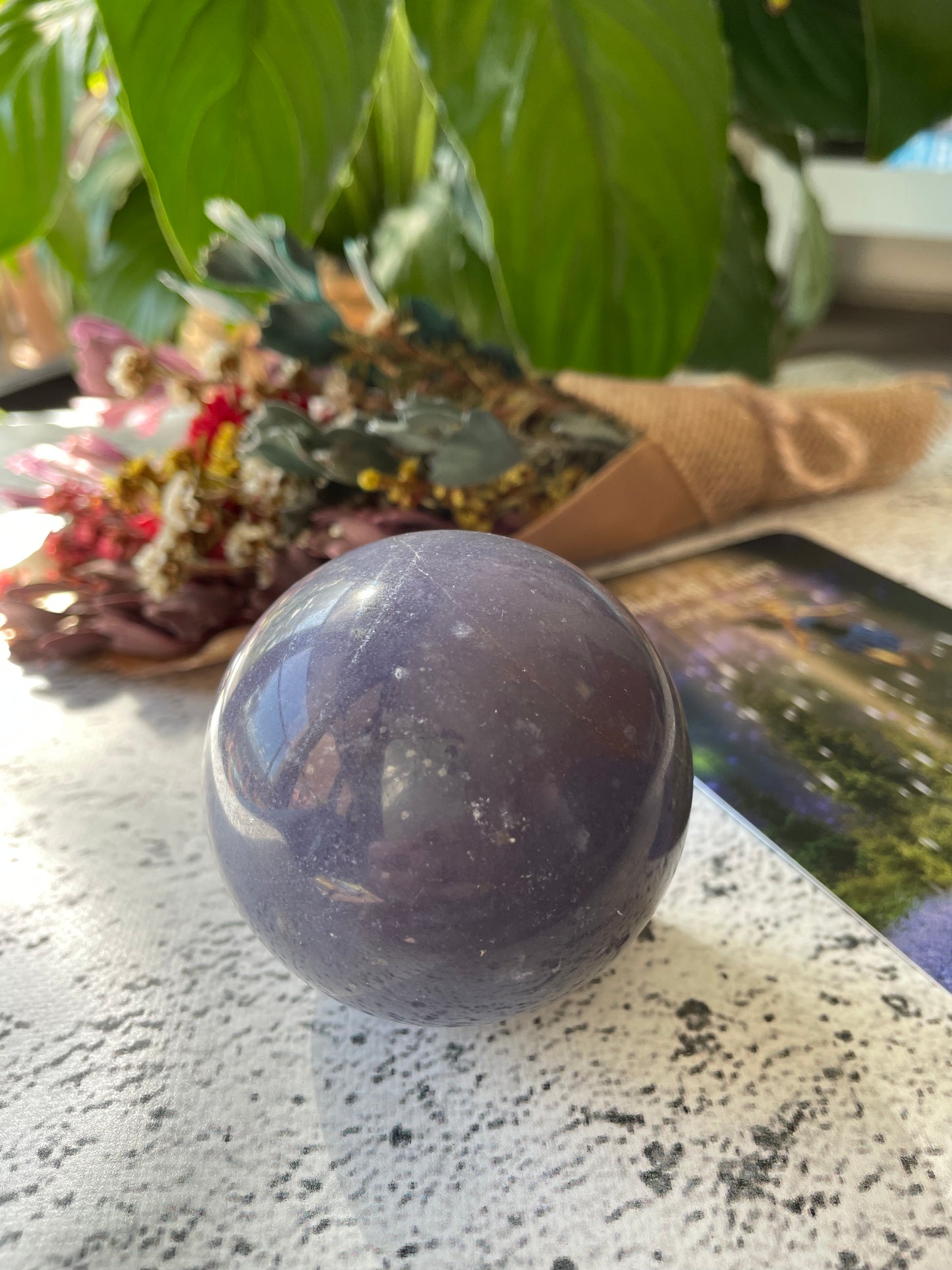 Trolleite/ Lazulite Sphere Includes Holder