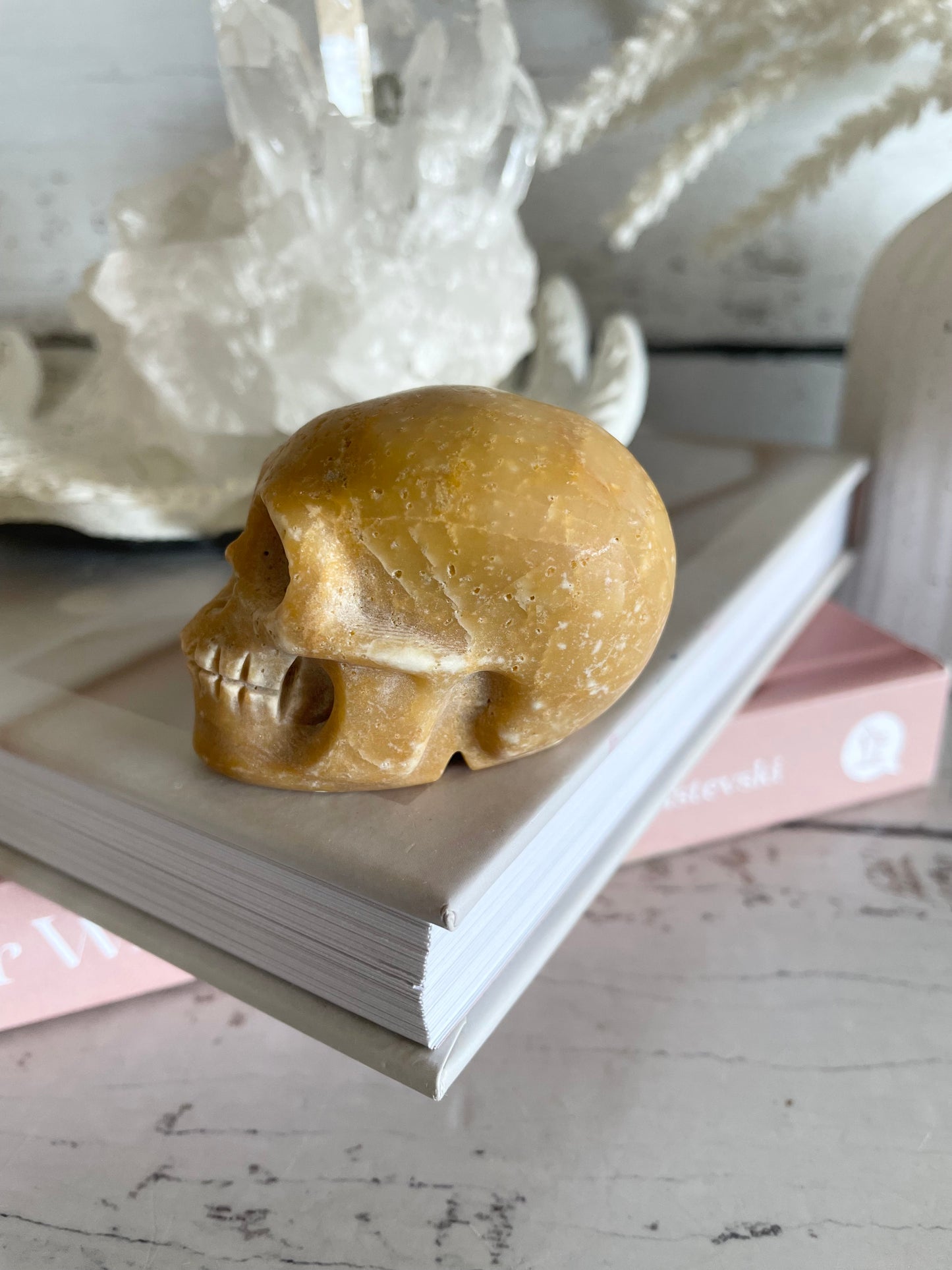 Yellow Jasper Skull