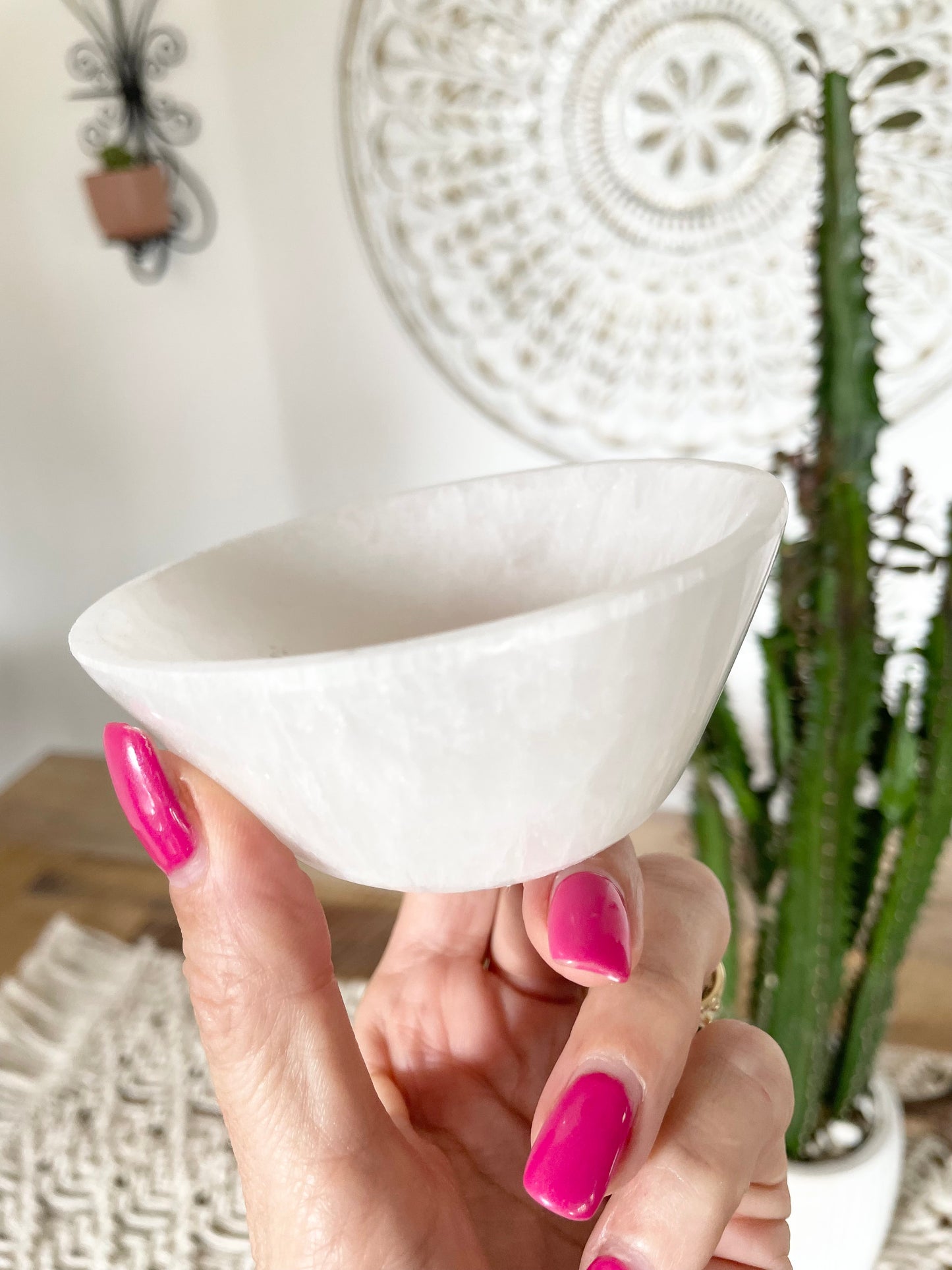 Selenite Crescent Bowl