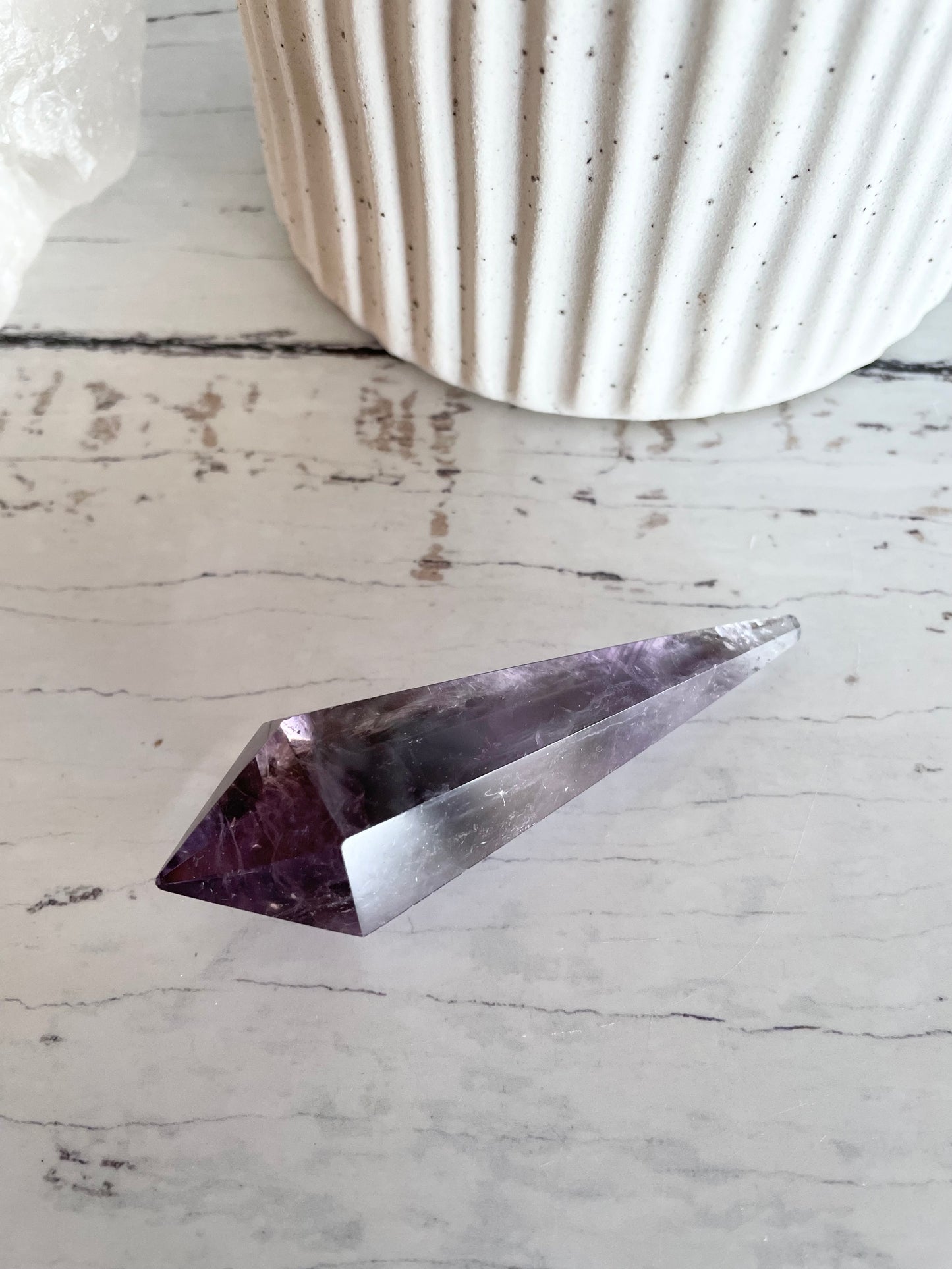 Chevron Dream Amethyst Torch/Point