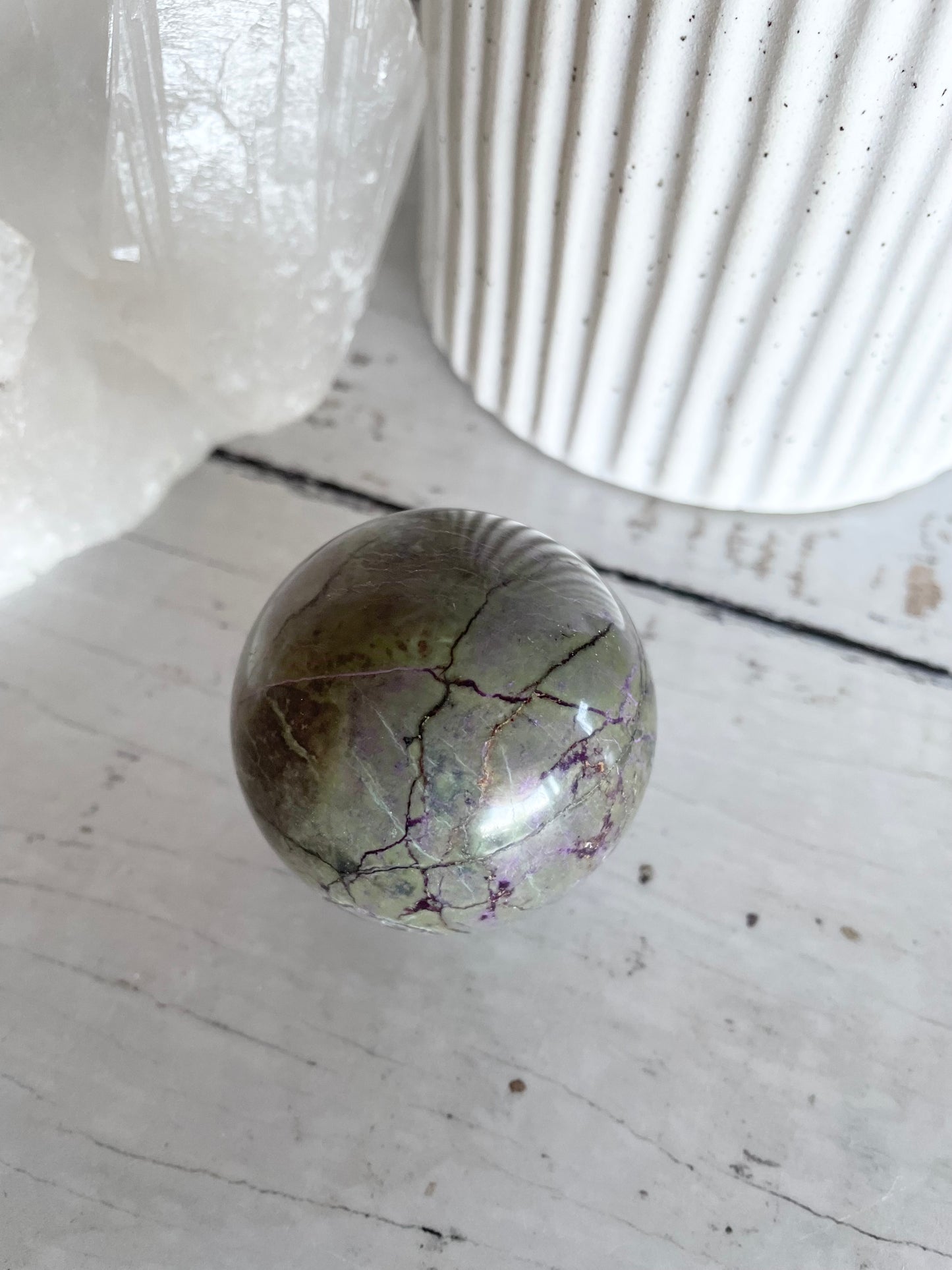 Stichtite Sphere Includes Holder