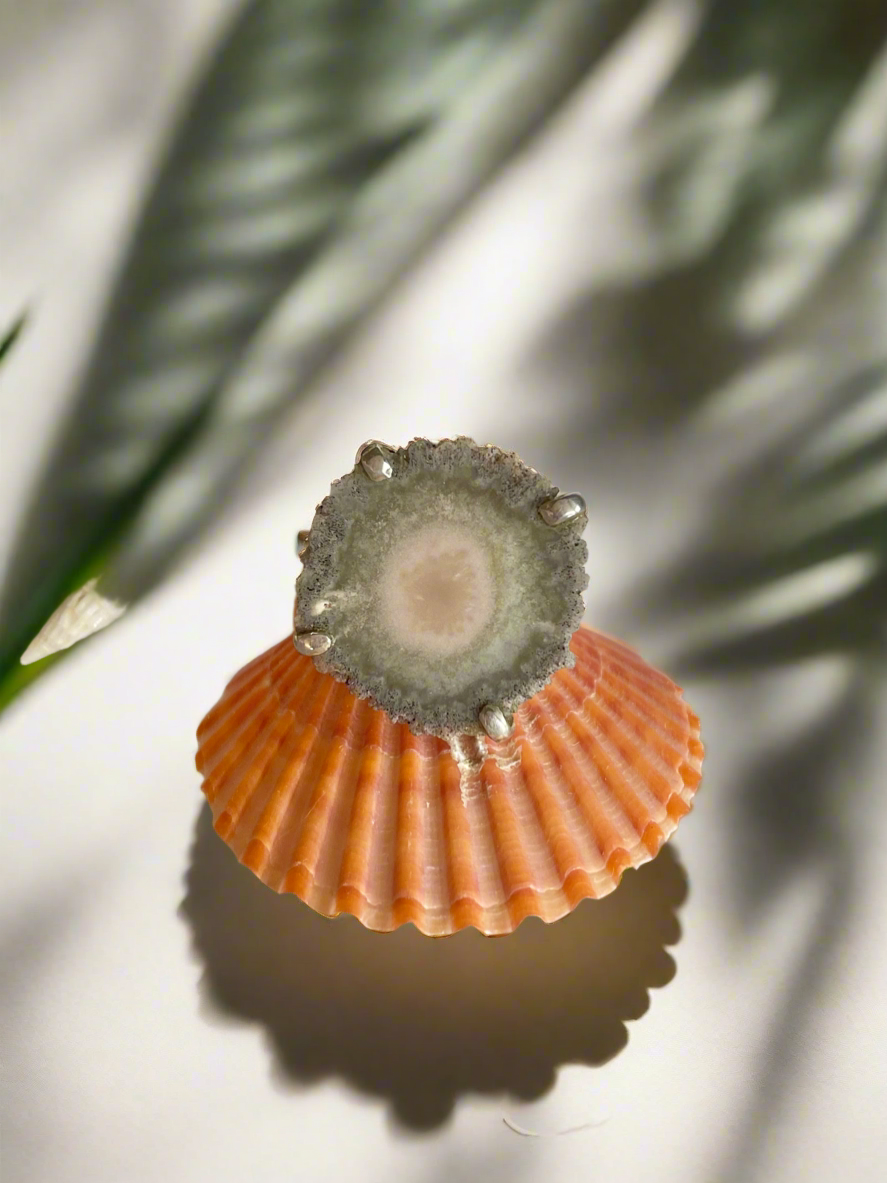 Raw Stalactite Amethyst Ring ~ size 7