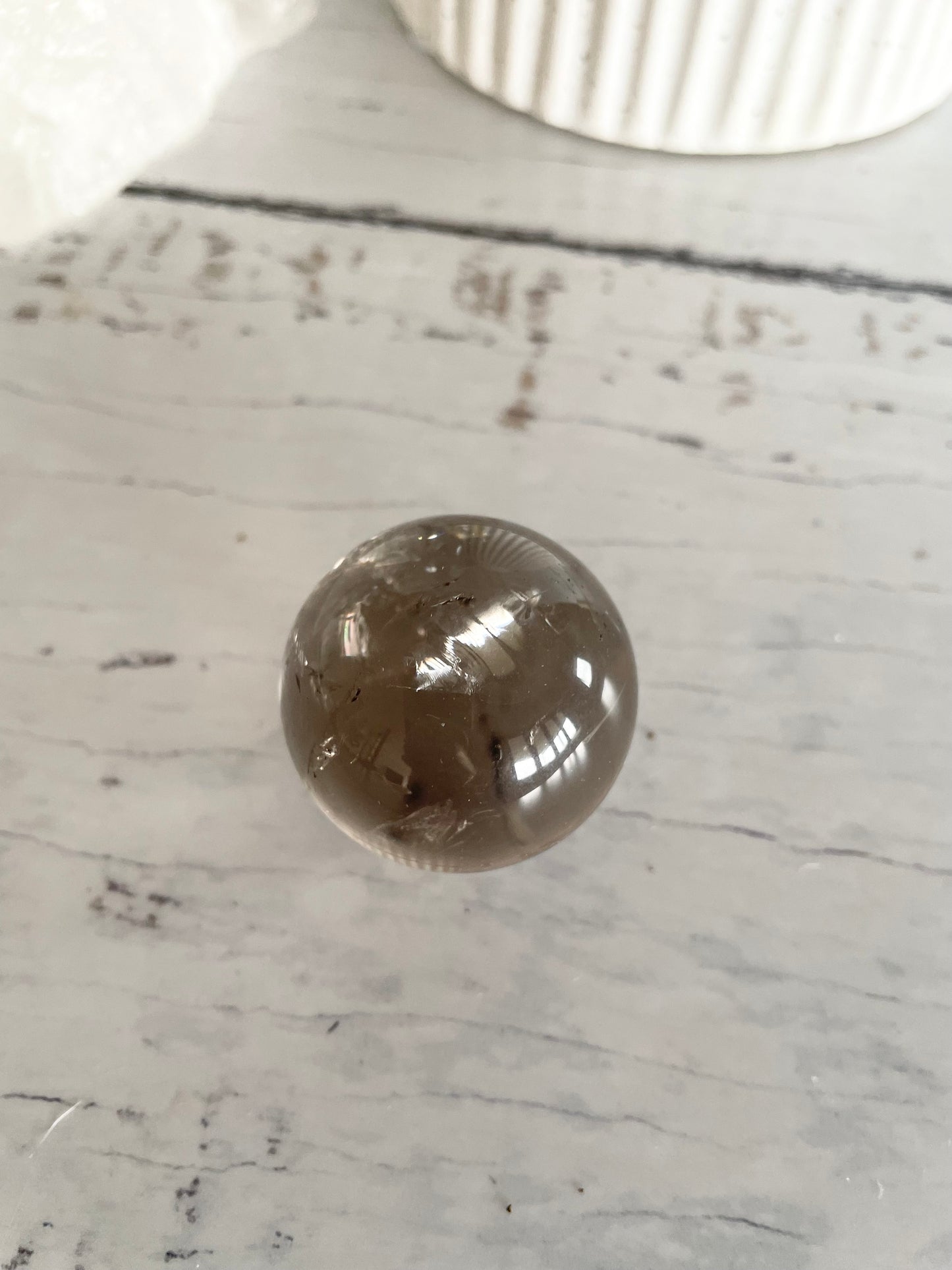 Smoky Quartz Sphere includes holder