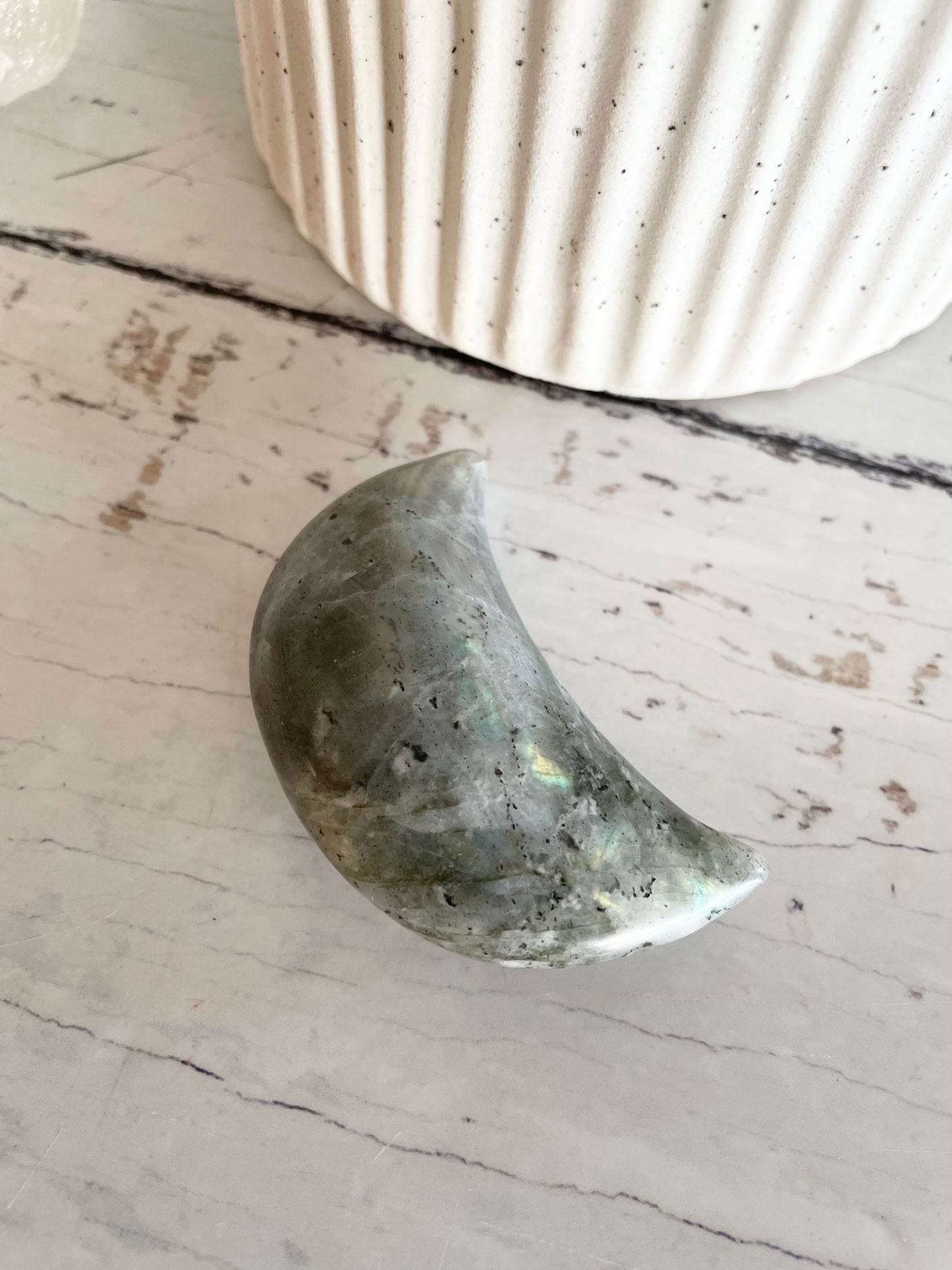 Labradorite Crescent Moon