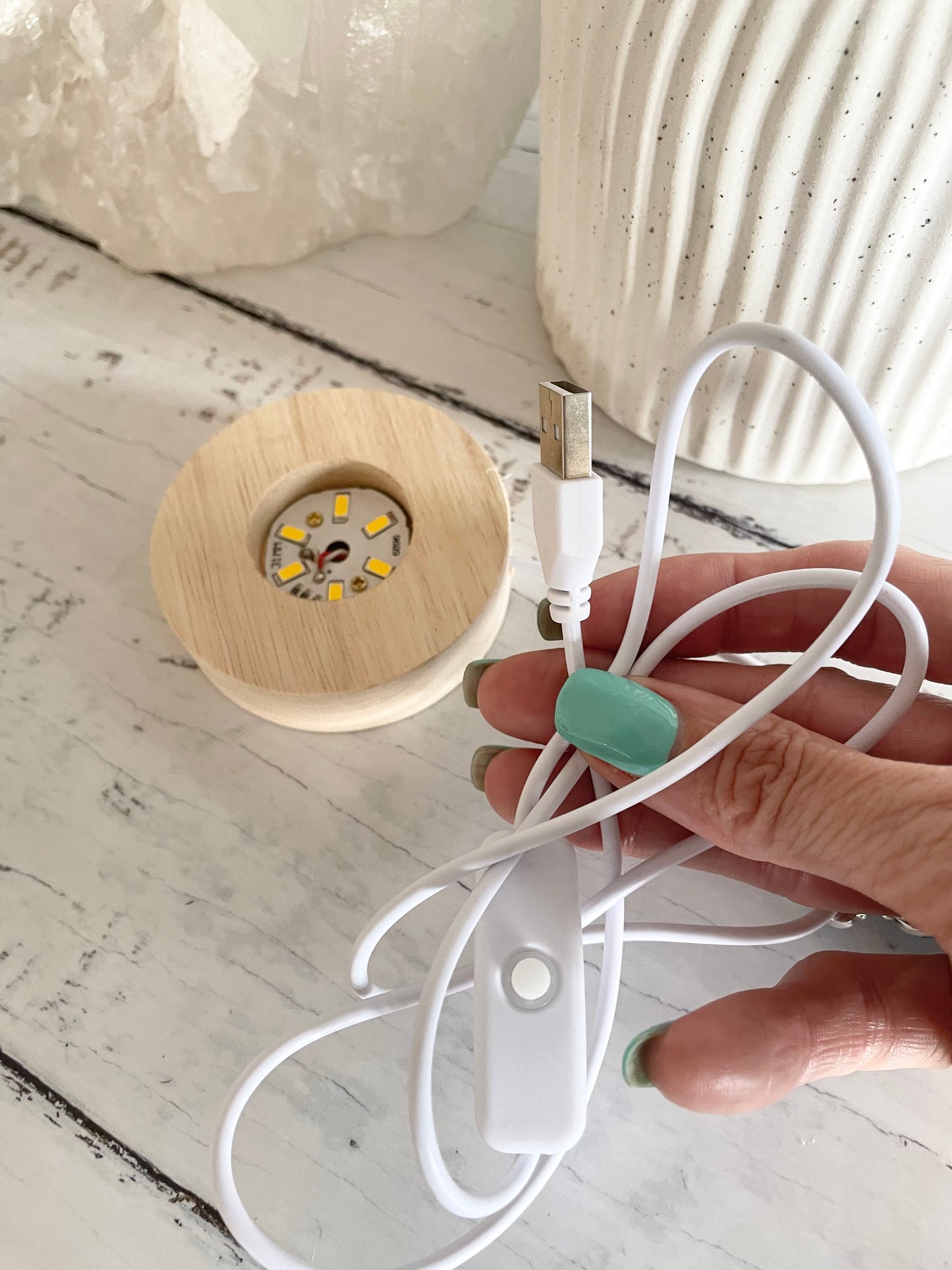 Glass Orb USB Lamp ~ Yin Yang