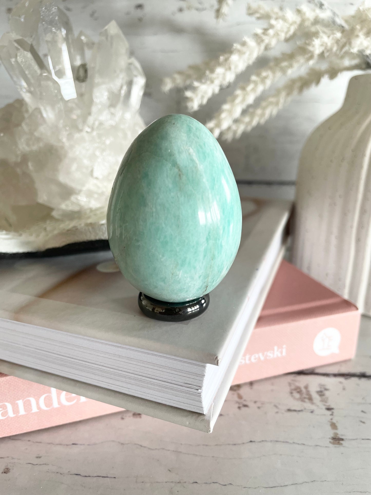 Amazonite Egg with holder