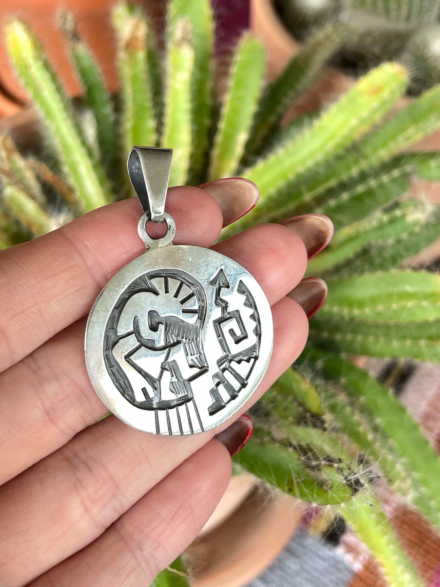 Native Talisman Kokopelli ~ Sterling Silver Pendant