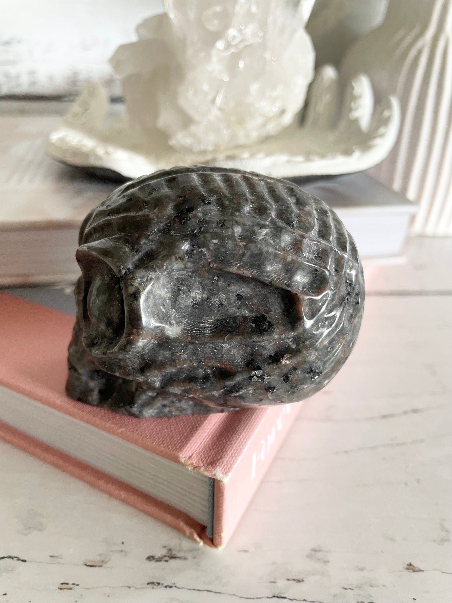 Mixed Moonstone Alien Skull