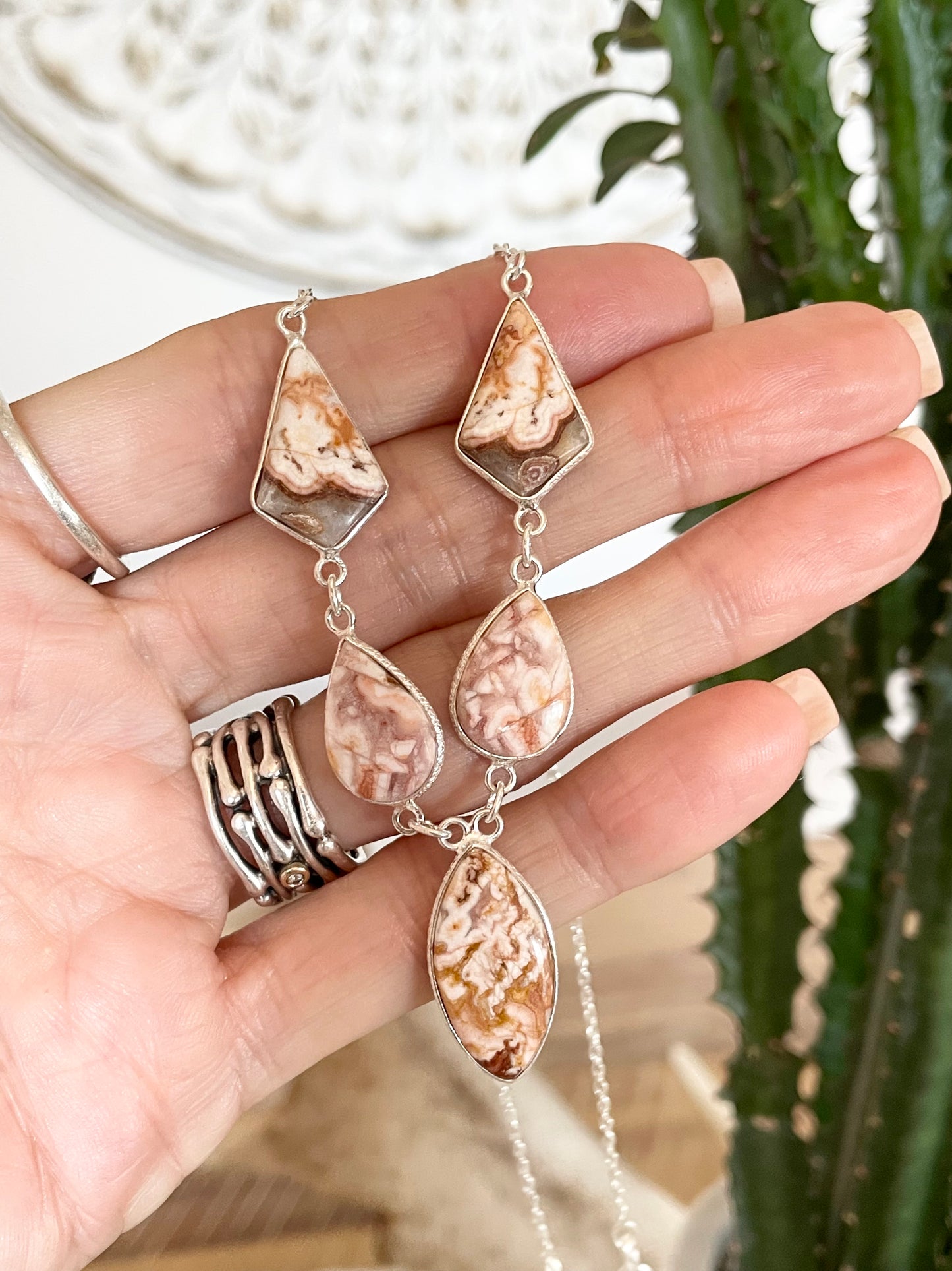 Ocean Jasper Lariat Necklace