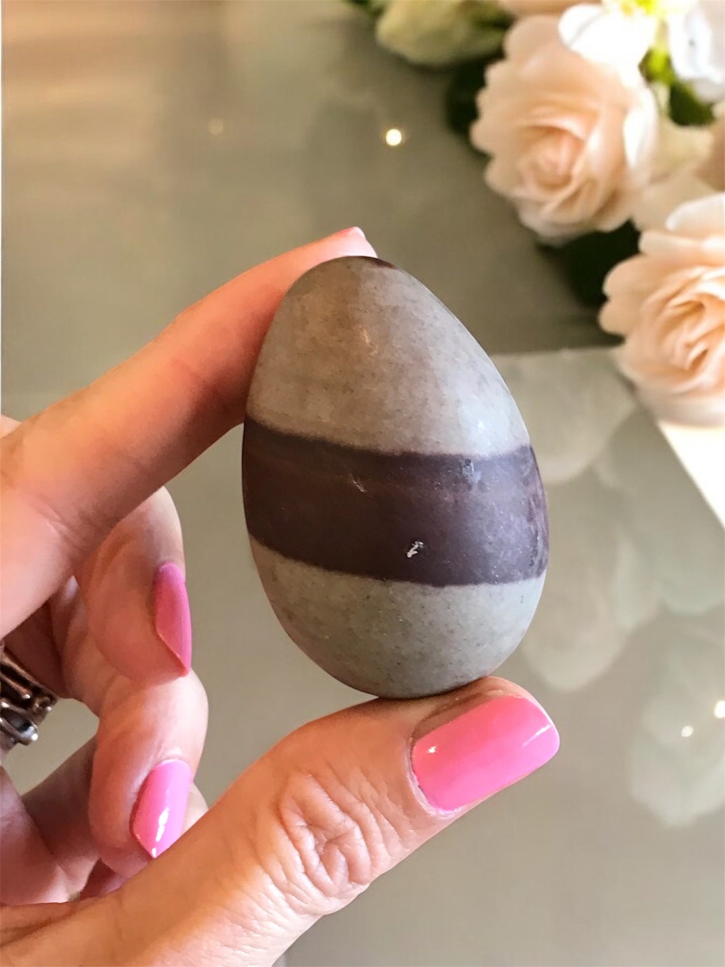 Shiva Narmada Egg with holder