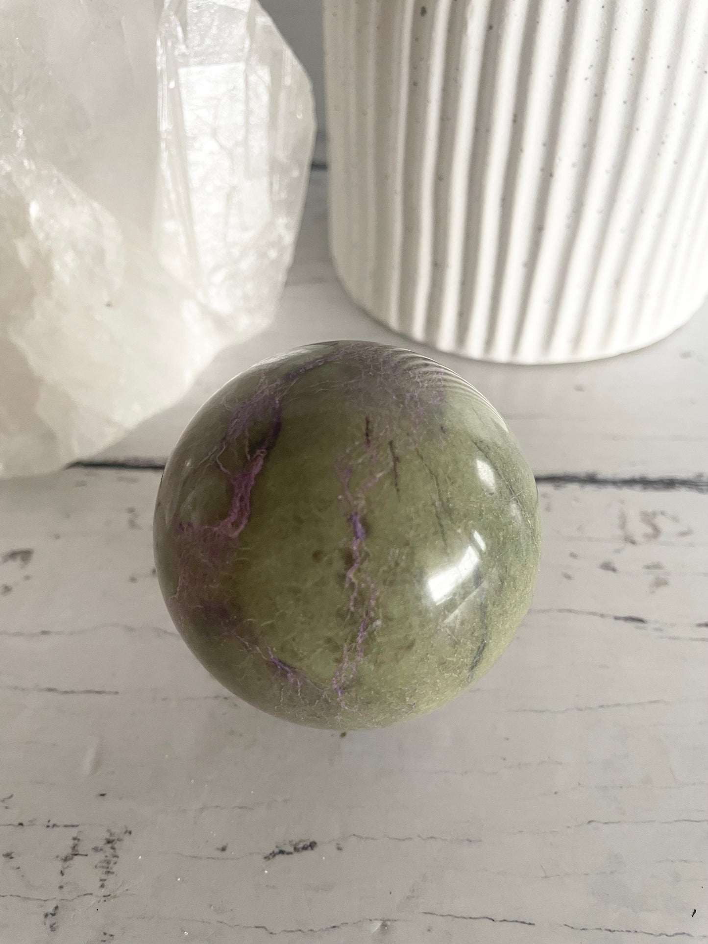 Stichtite Sphere Includes Holder