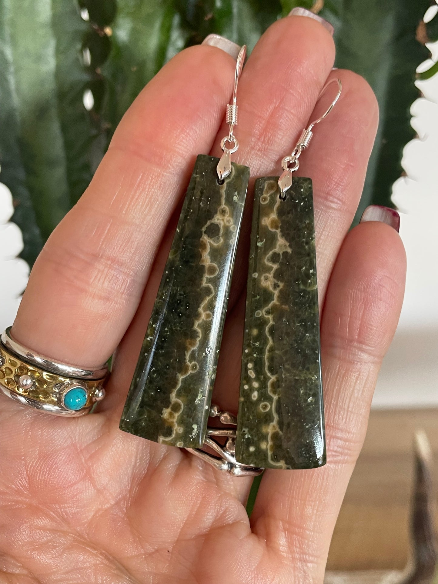 Sweetgrass Studio - Ocean Jasper Dangles