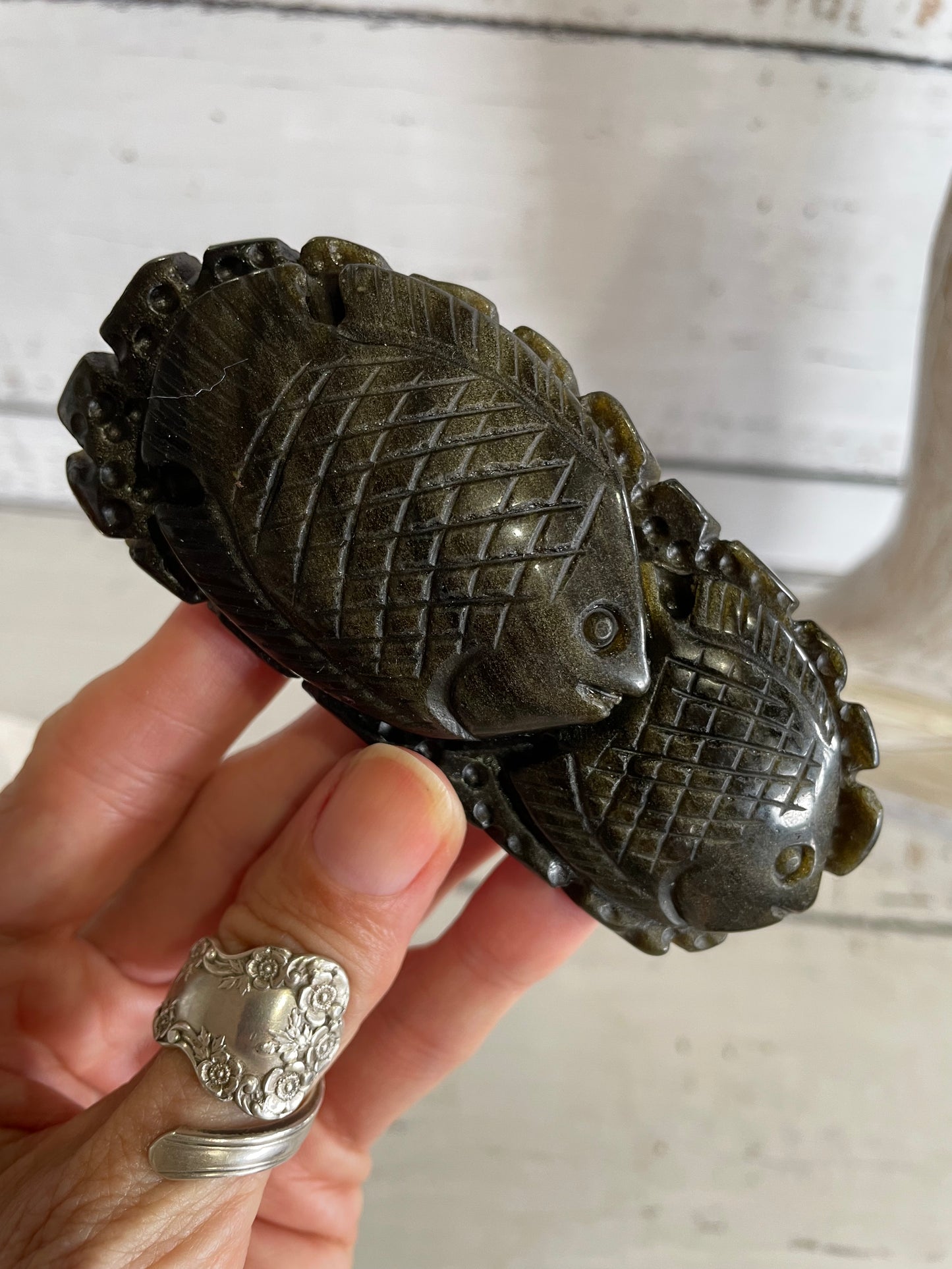 Golden Obsidian Fish