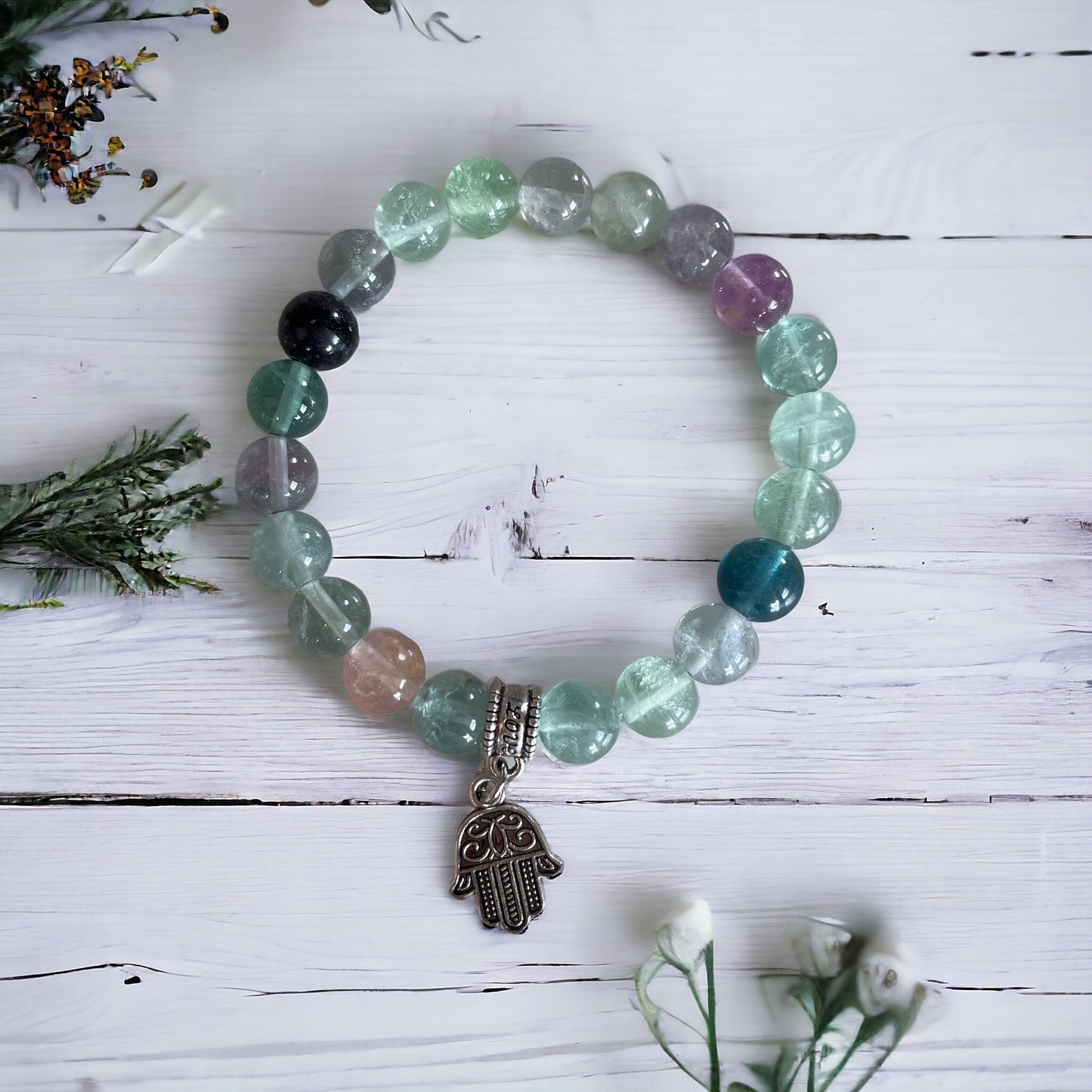 Rainbow Fluorite Healing Bracelet ~ Psychic Self