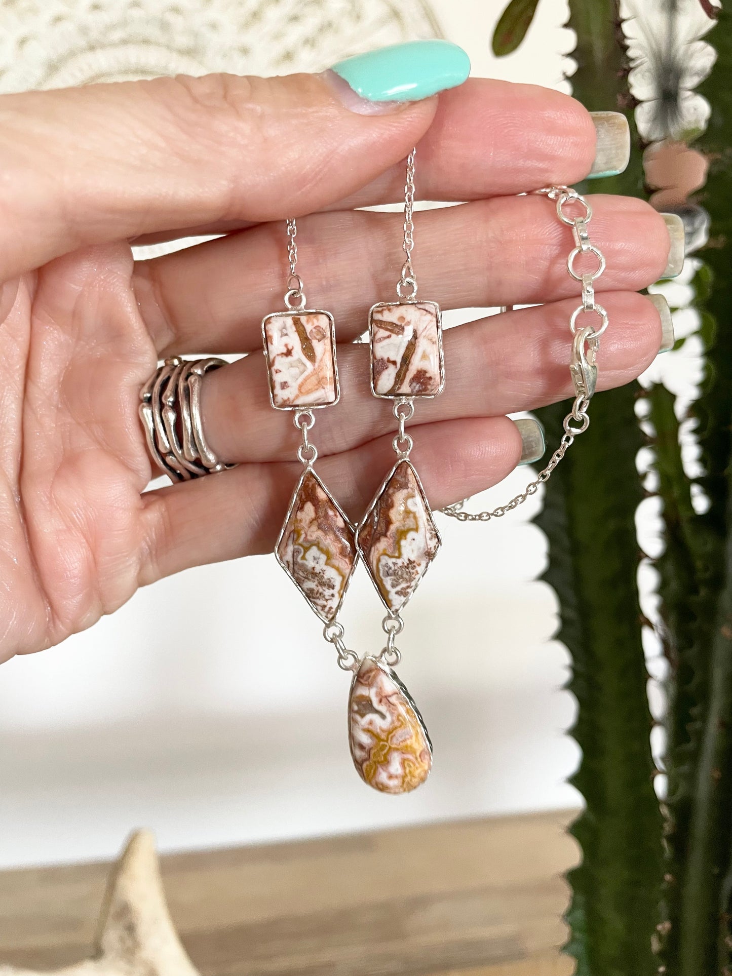 Ocean Jasper Lariat Necklace