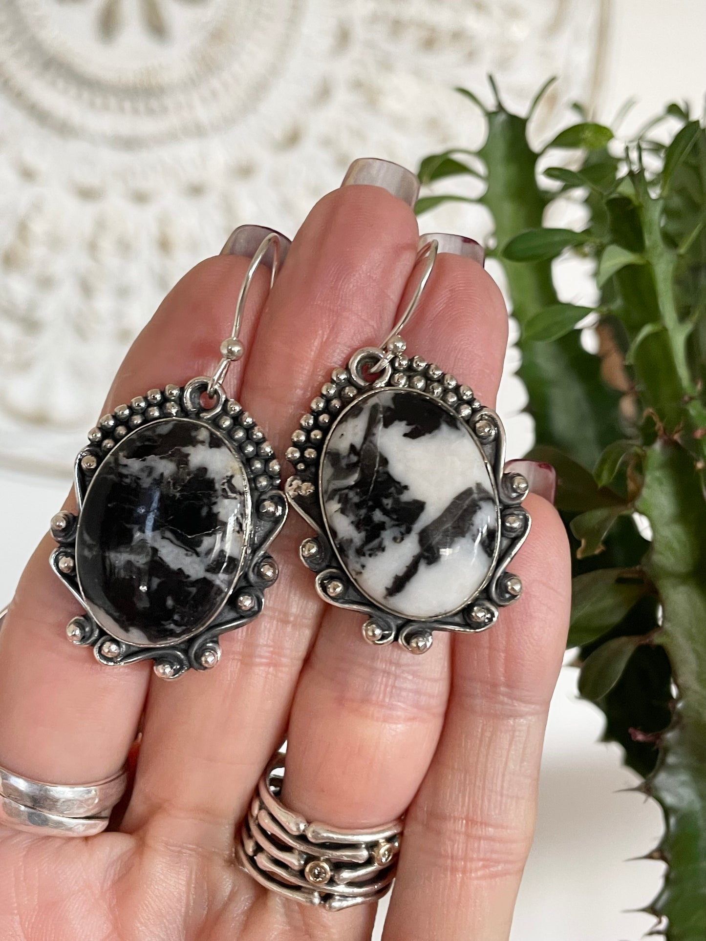 White Buffalo Turquoise Dangles
