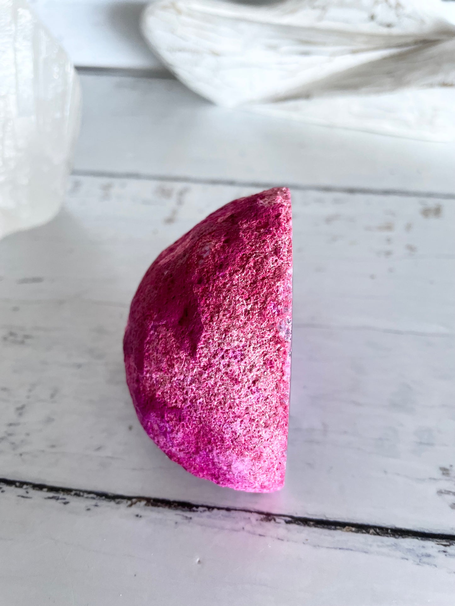 Agate Druzy Geode ~ Pink
