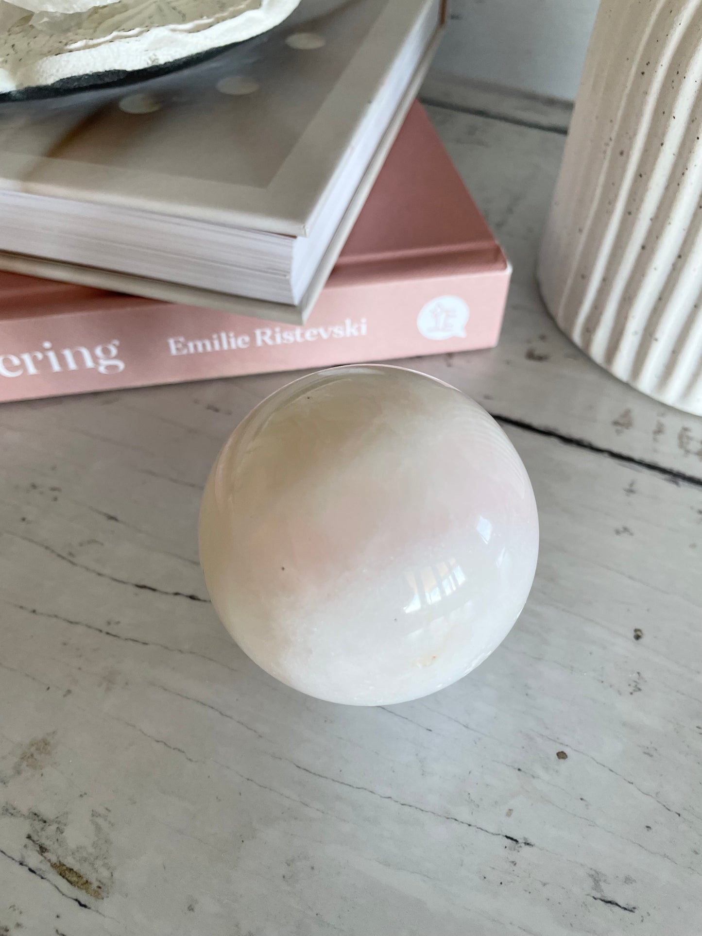 Mangano Calcite Sphere Includes Holder