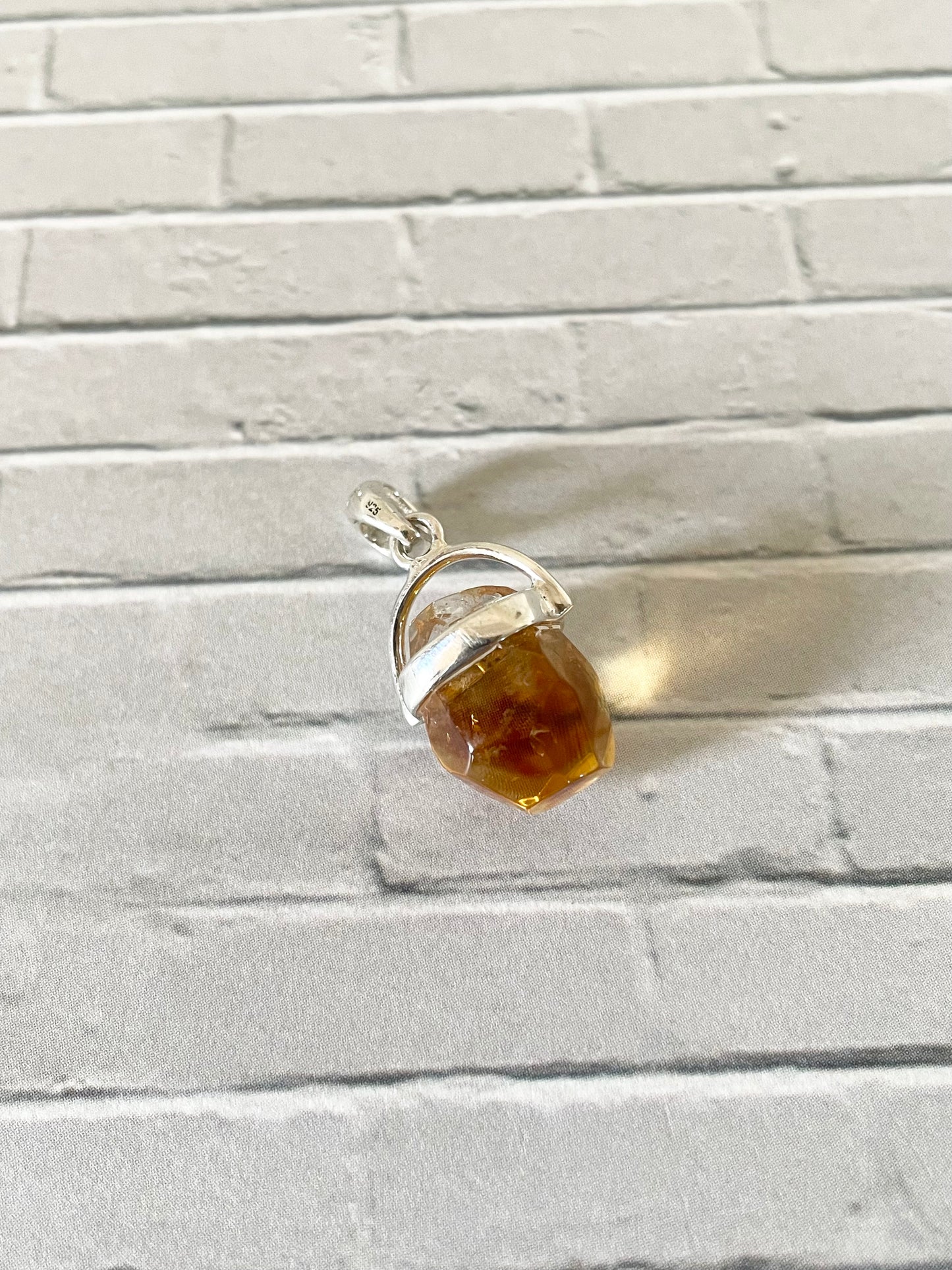 Cognac Citrine Pendant