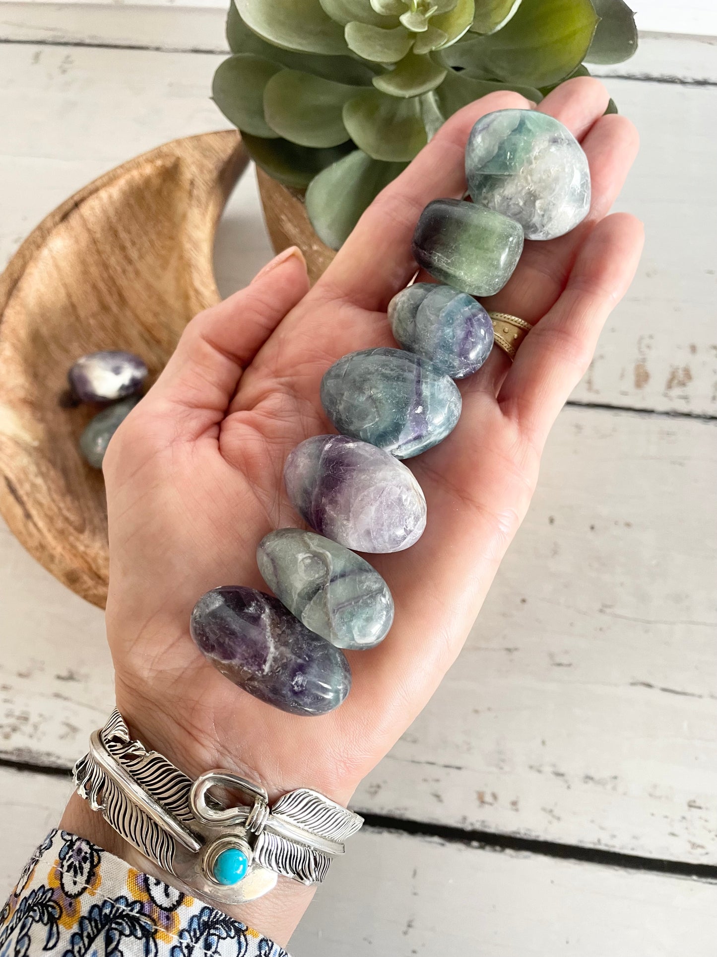 Rainbow Fluorite Tumble Stones