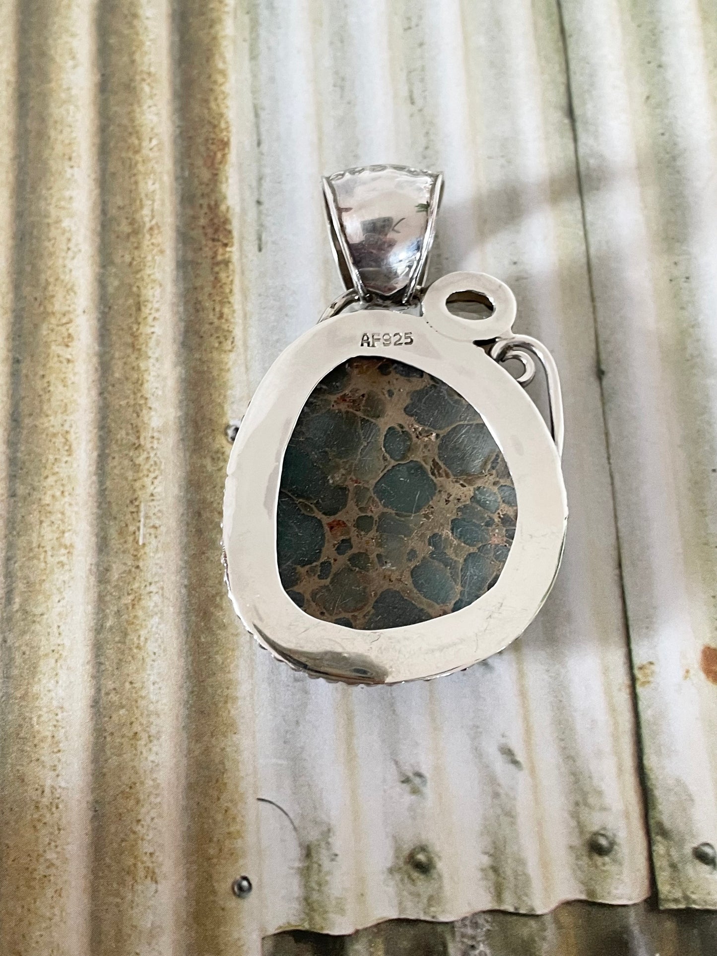 Green Jasper & Citrine Pendant
