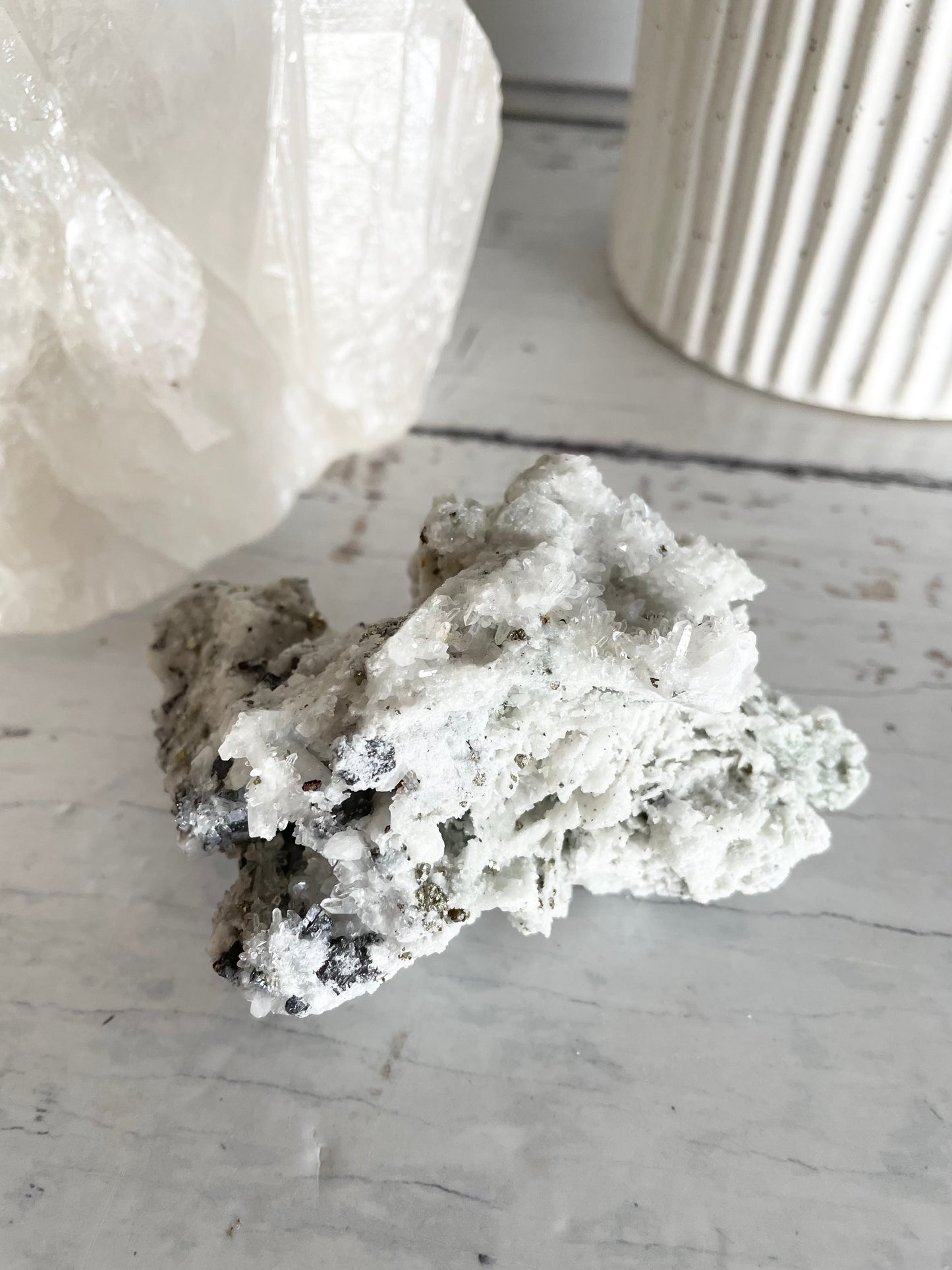 Quartz Pyrite Cluster