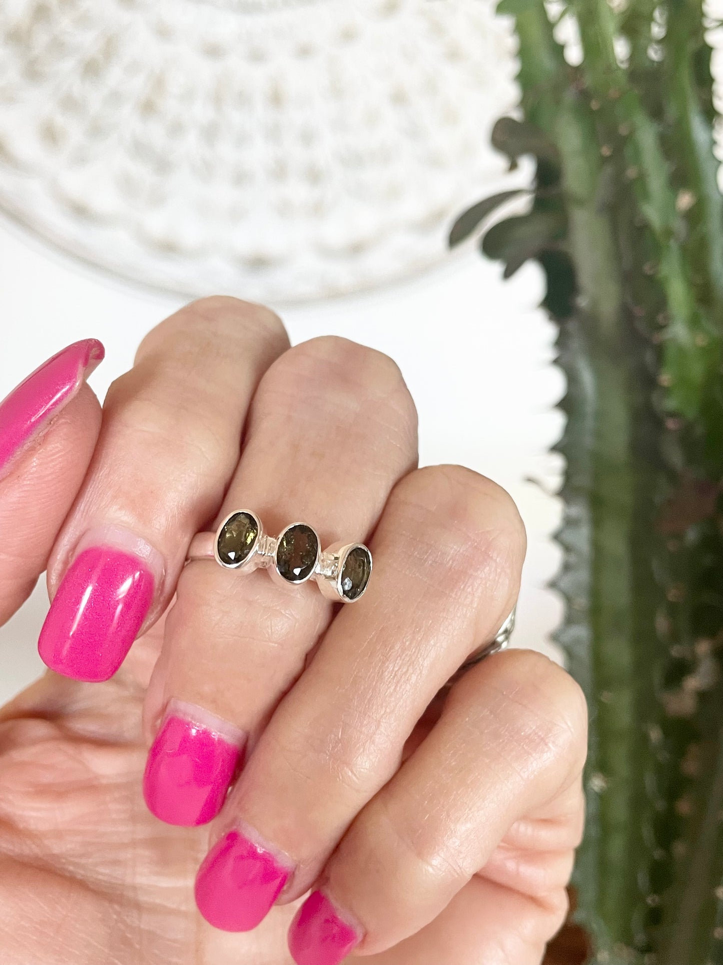 Moldavite Ring ~ size 7.5