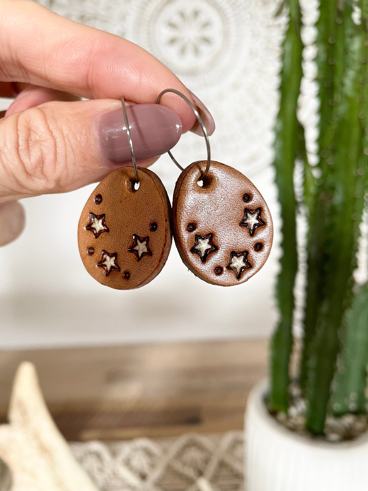 Artisan Leather Earrings
