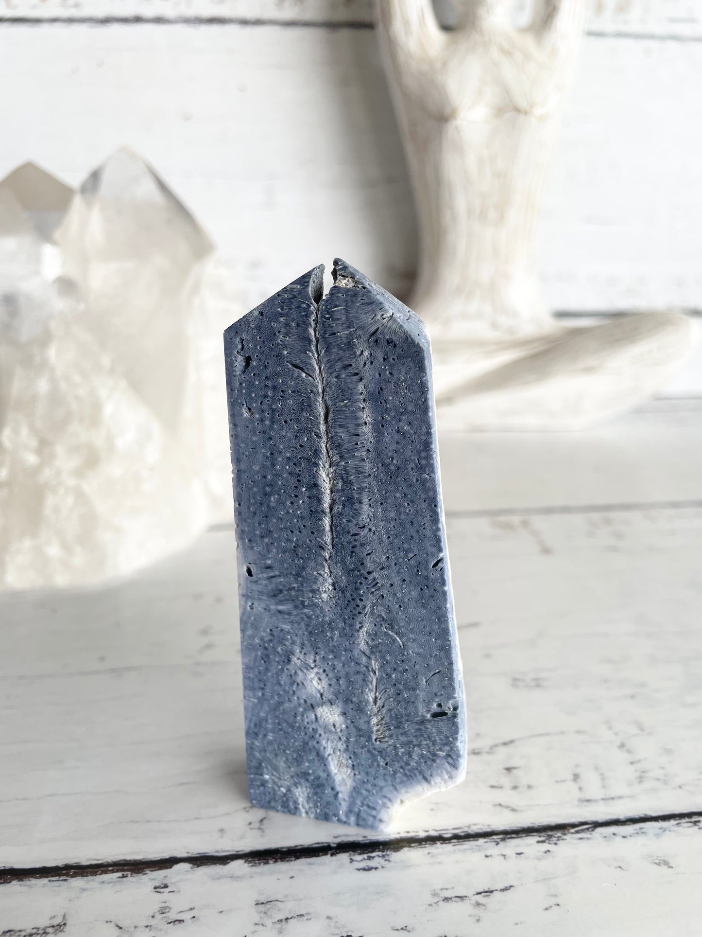Blue coral jade Obelisk