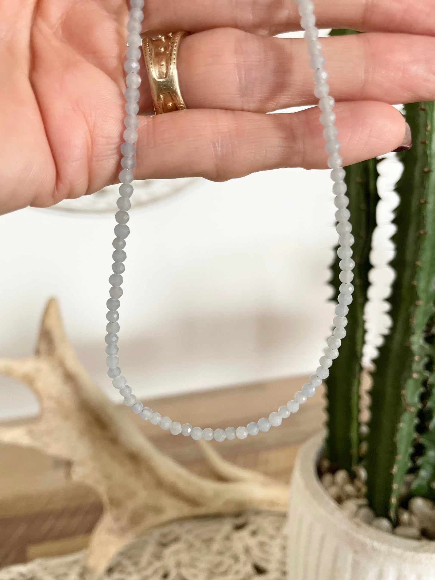 Angelite Faceted Necklace