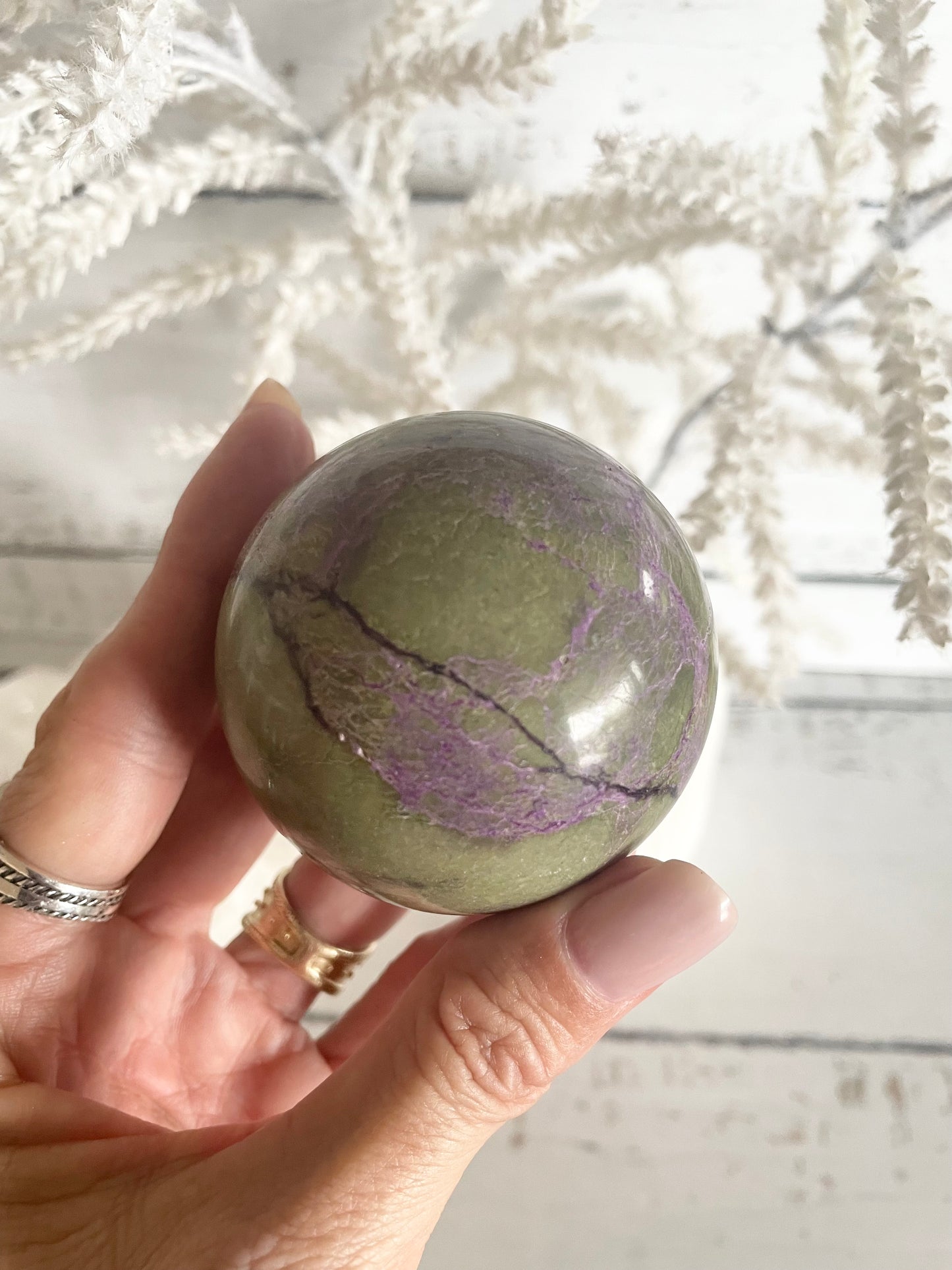 Stichtite Sphere Includes Holder