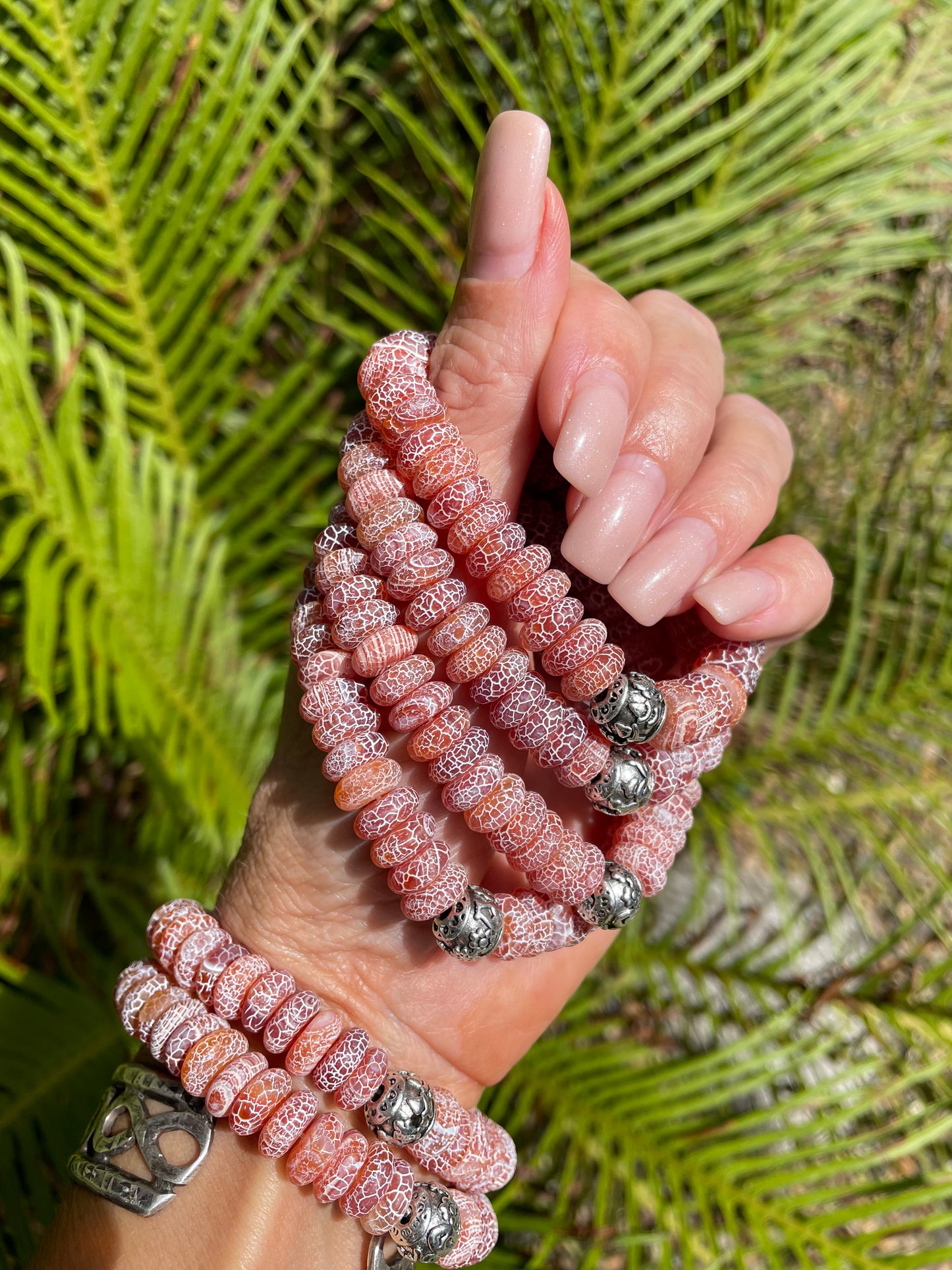 Red Agate Crackle gemstone Bracelet
