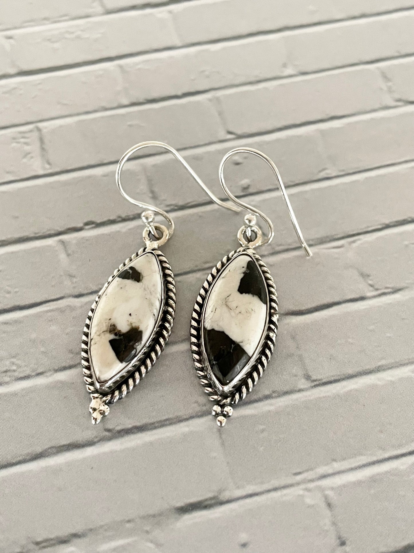 White Buffalo Turquoise Dangles