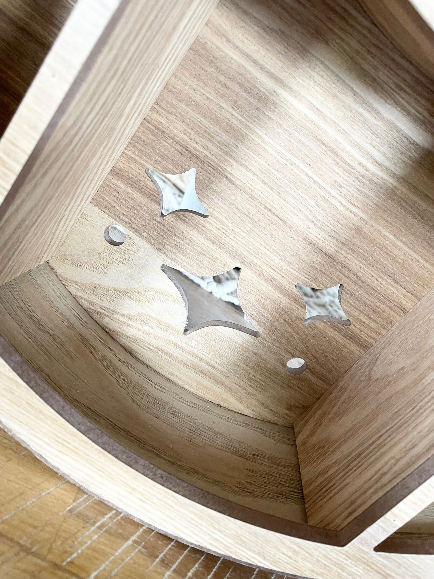 Crescent Moon & Stars Wood Shelves