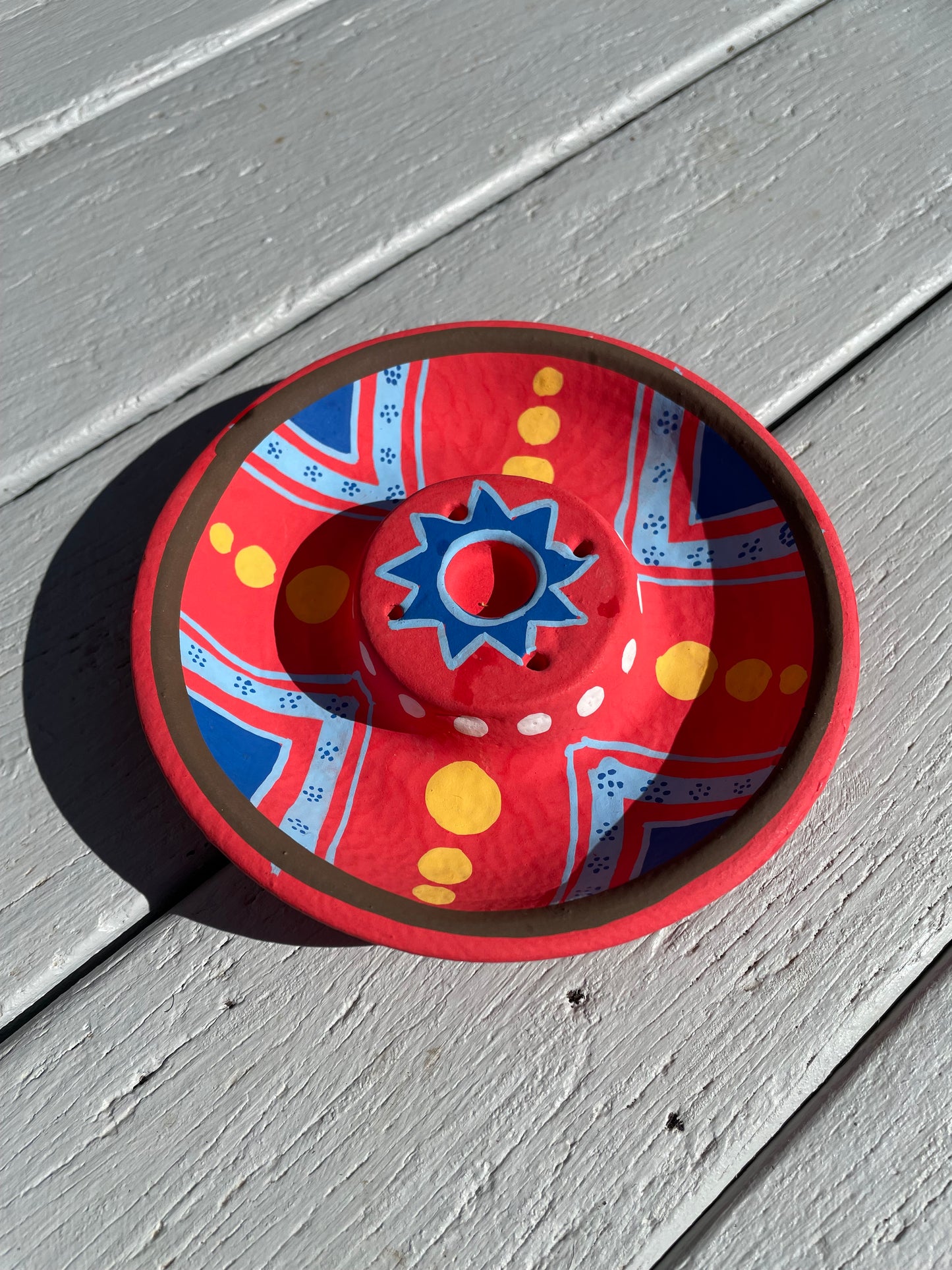 Terracotta Tribal - incense/cone holder