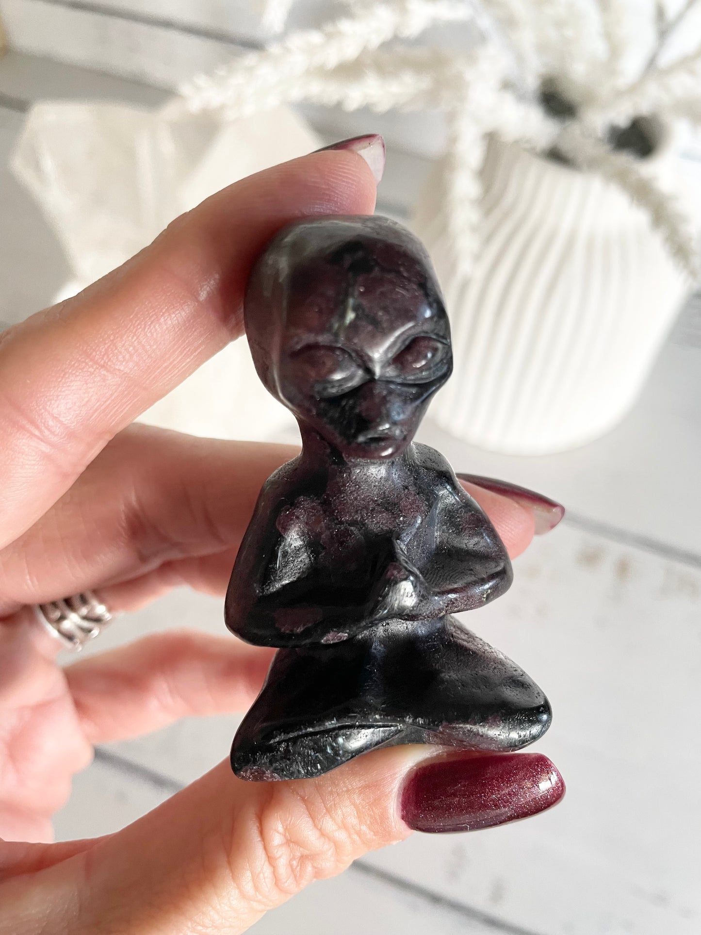Meditating Alien ~ Garnet