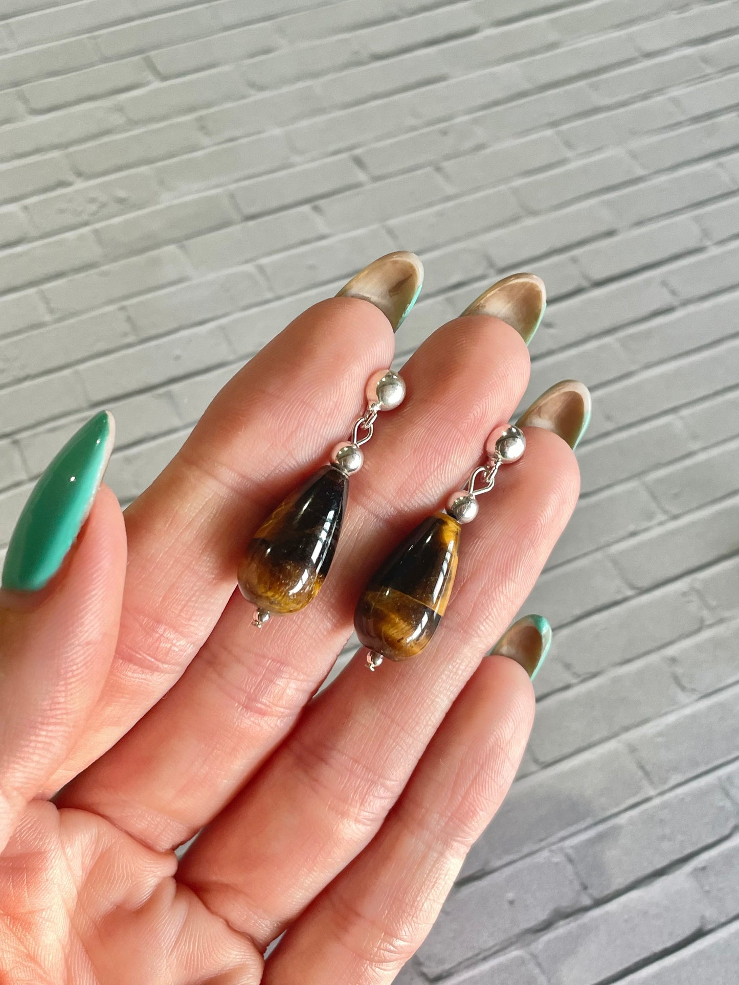 Tigers Eye Set (dangles & pendant)