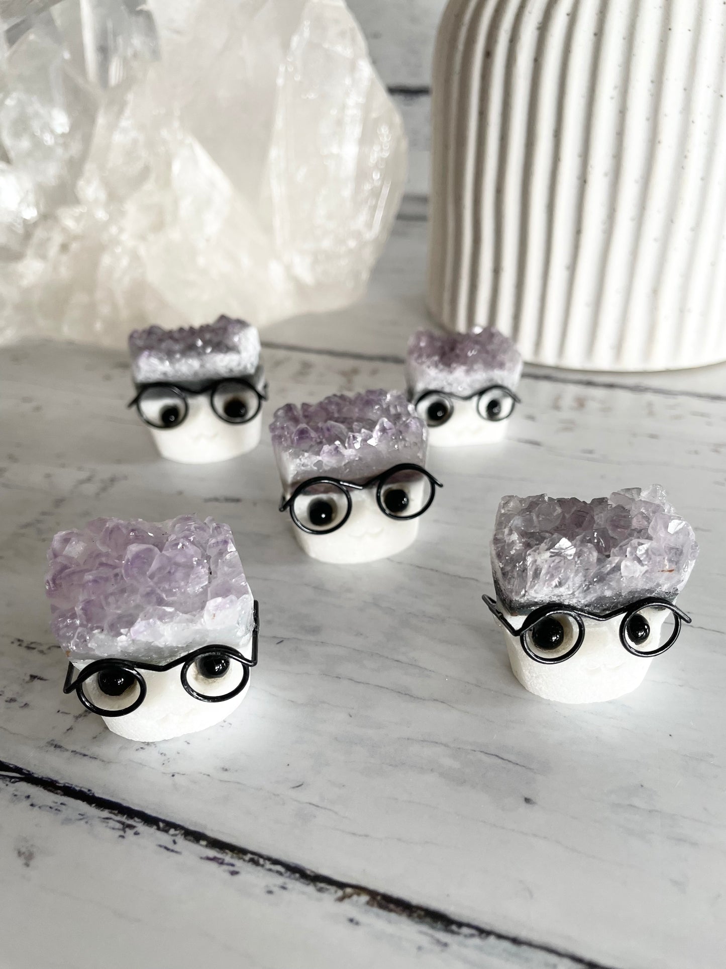 Boggle Eyed Bill Amethyst Cluster Friend
