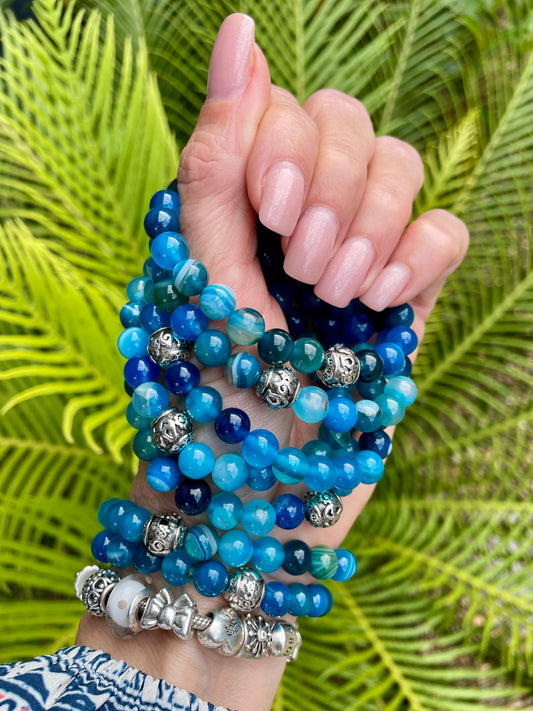 Blue Agate Healing Bracelet