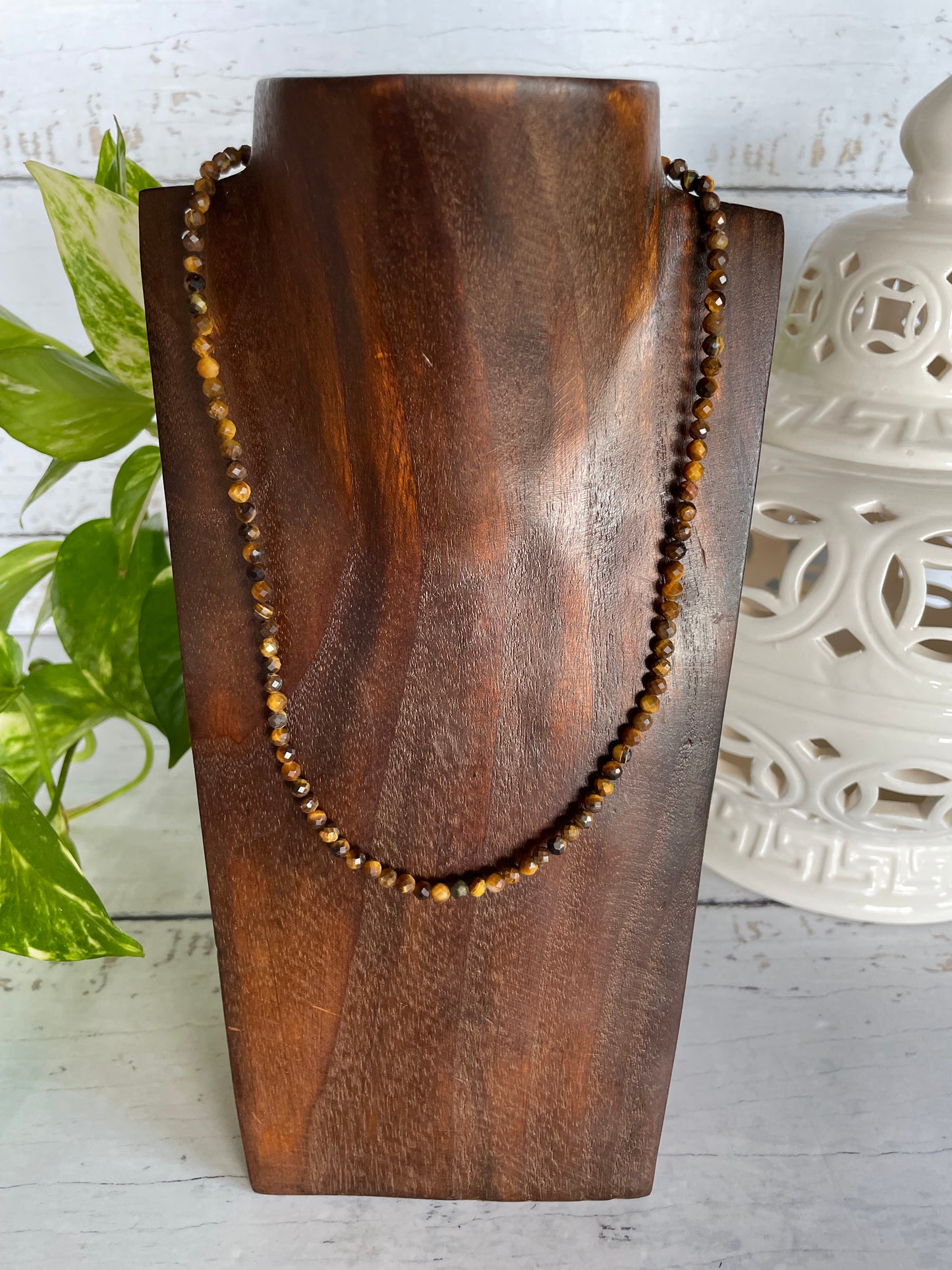Tigers Eye Prosperity ~ Faceted Necklace