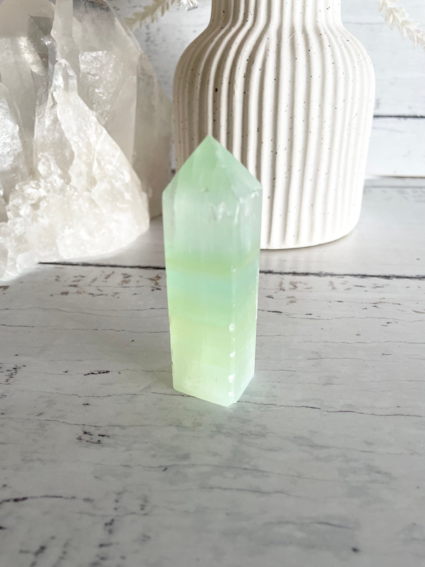 Pistachio Calcite Obelisk