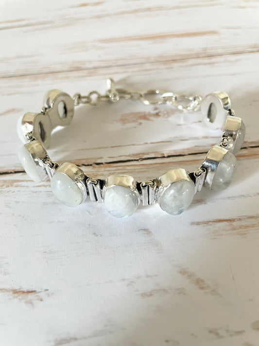 Rainbow Moonstone adjustable Bracelet